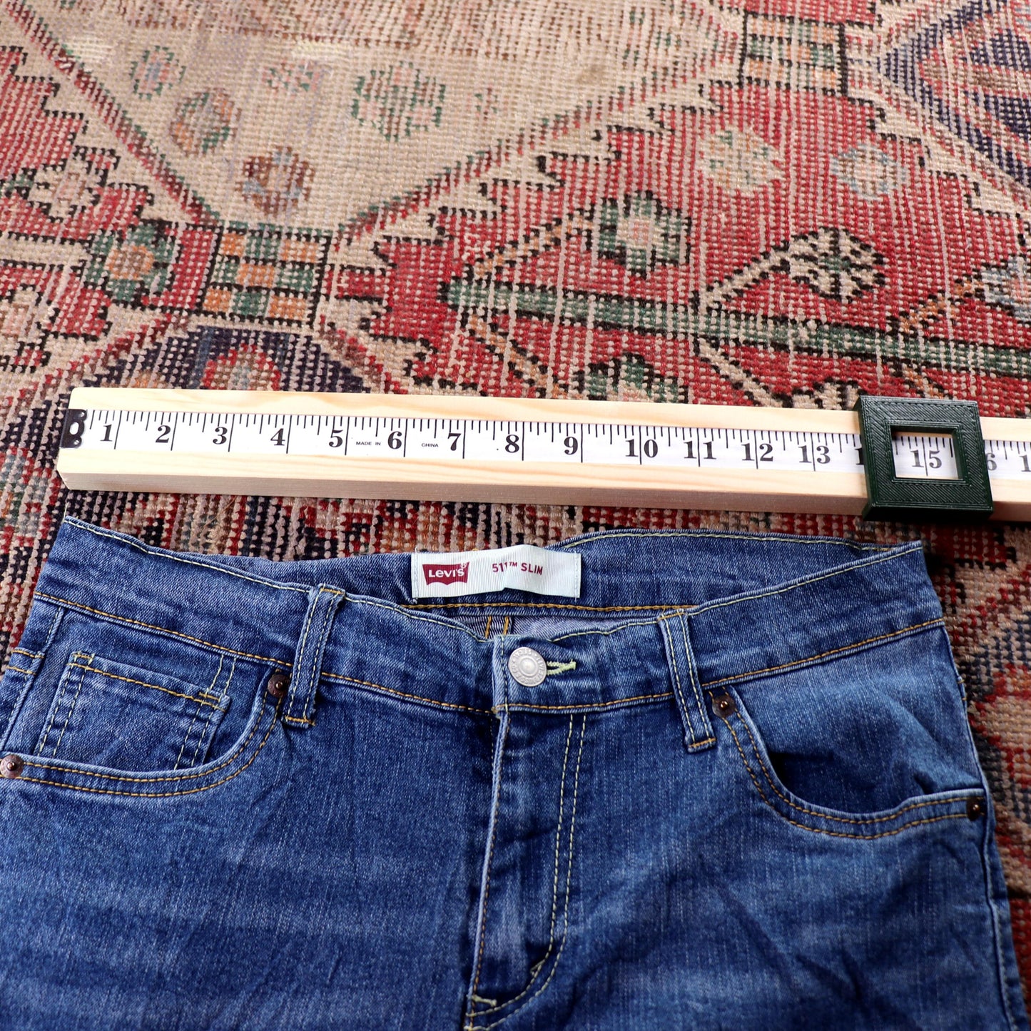 Levi's 511 Red Tab W30 L29 Slim Fit Classic Ripped Style Blue Denim Jeans