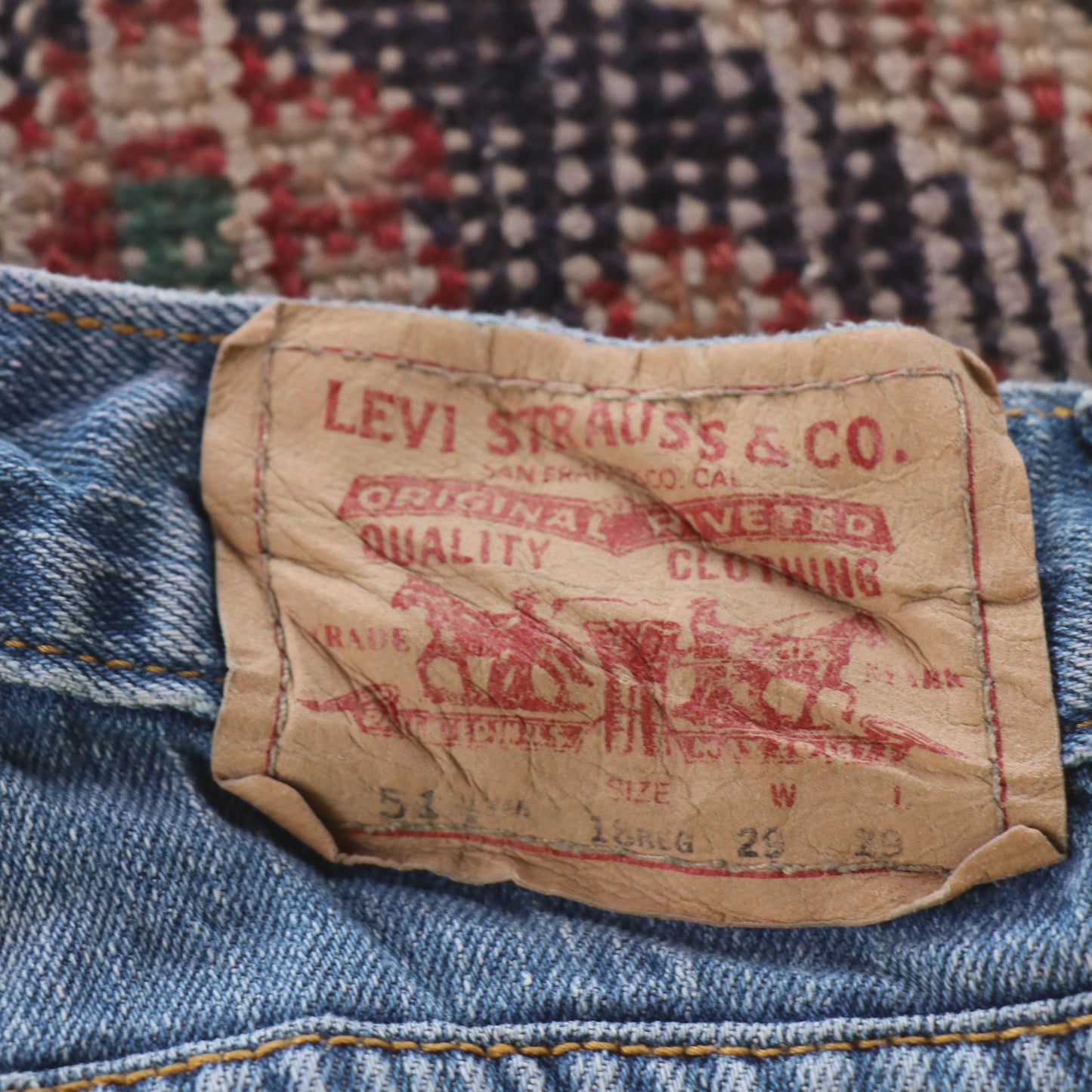 Levi's 514 Red Tab W28 L25 Straight Leg Blue Denim Jeans