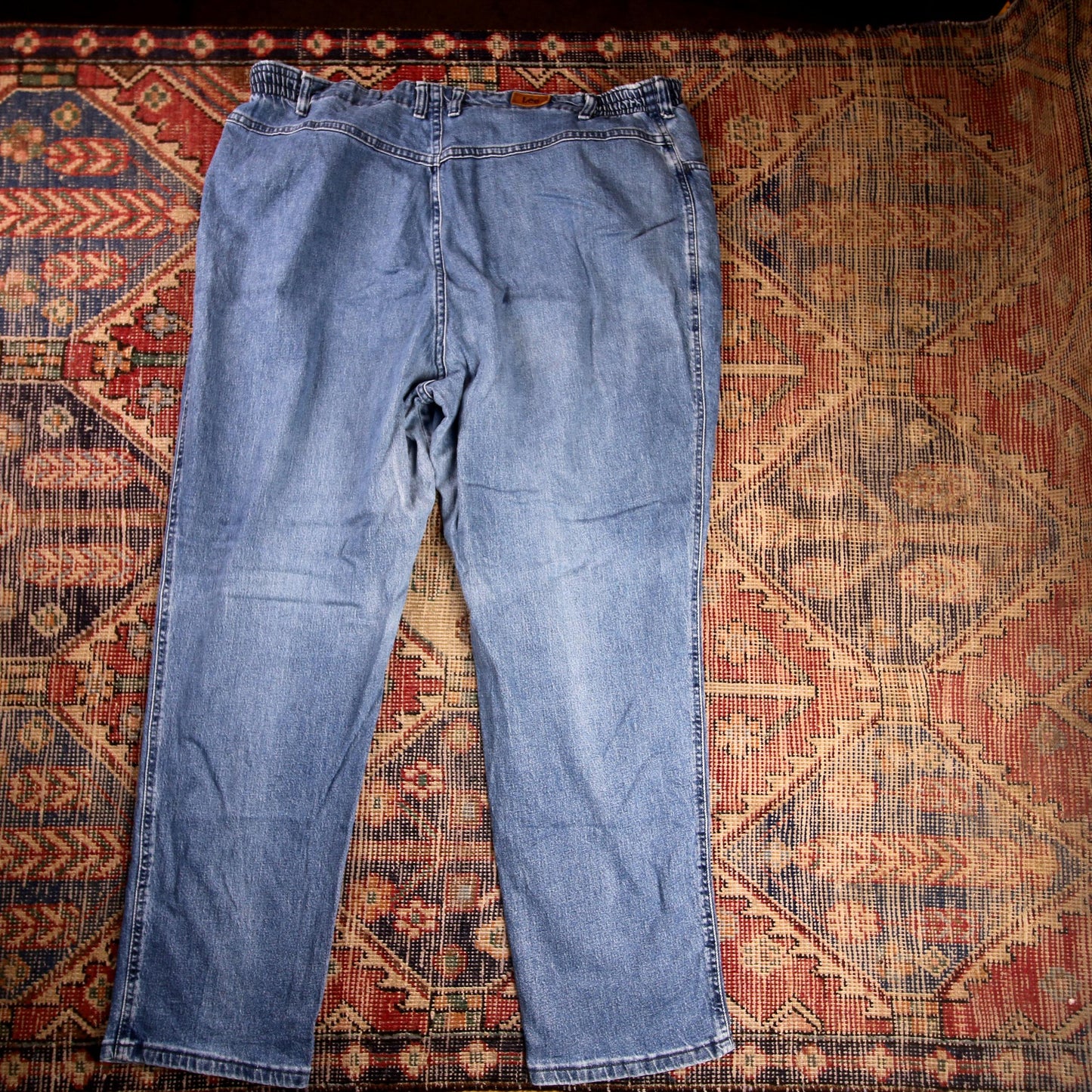Lee W44 L29 Straight Leg Loose Fit Blue Denim Jeans