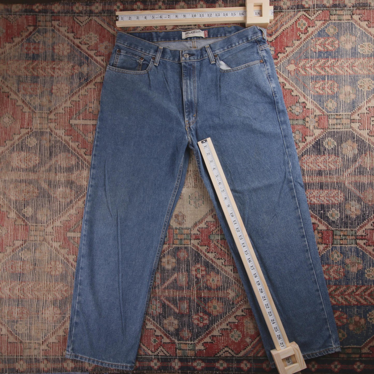 Levi's 550 Red Tab W36 L29 Tapered Leg Relaxed Fit Blue Denim Jeans