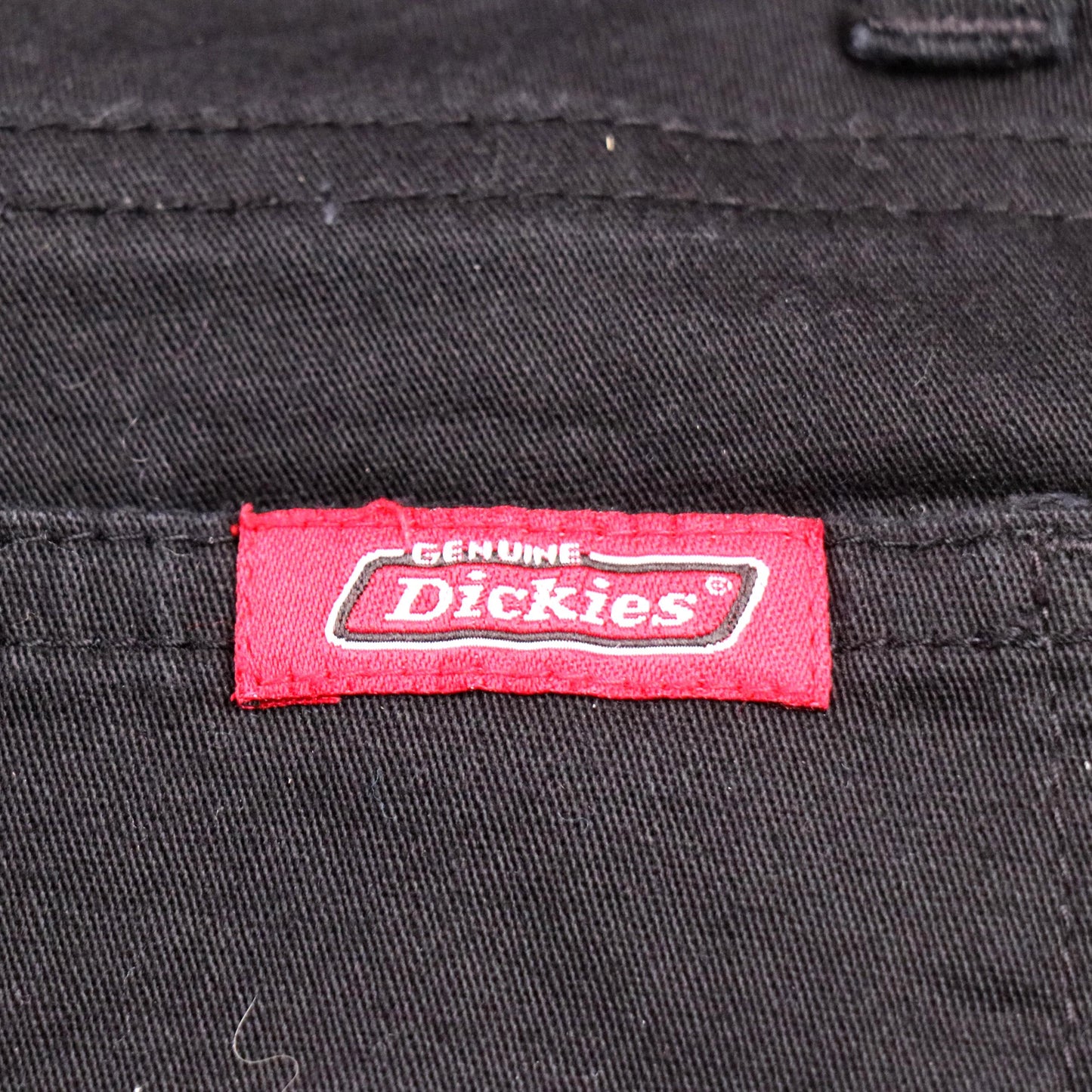 Dickies W34 L27 Straight Leg Black Cotton Blend Trousers