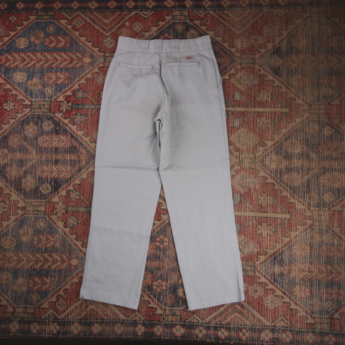 Dickies W26 L25 Straight Leg Blue Cotton Blend Trousers