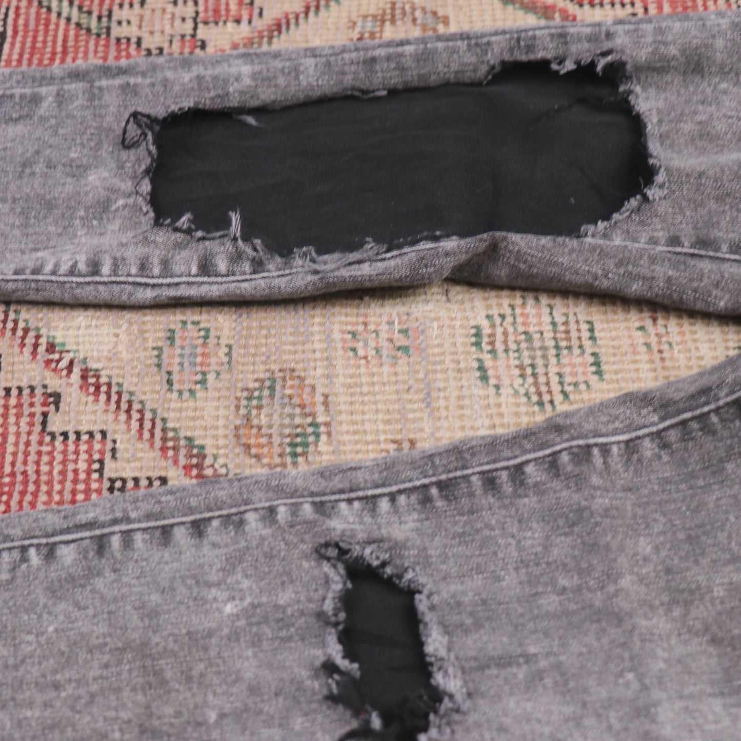 Levi's 710 W24 L28 Skinny Classic Ripped Style Grey Denim Jeans