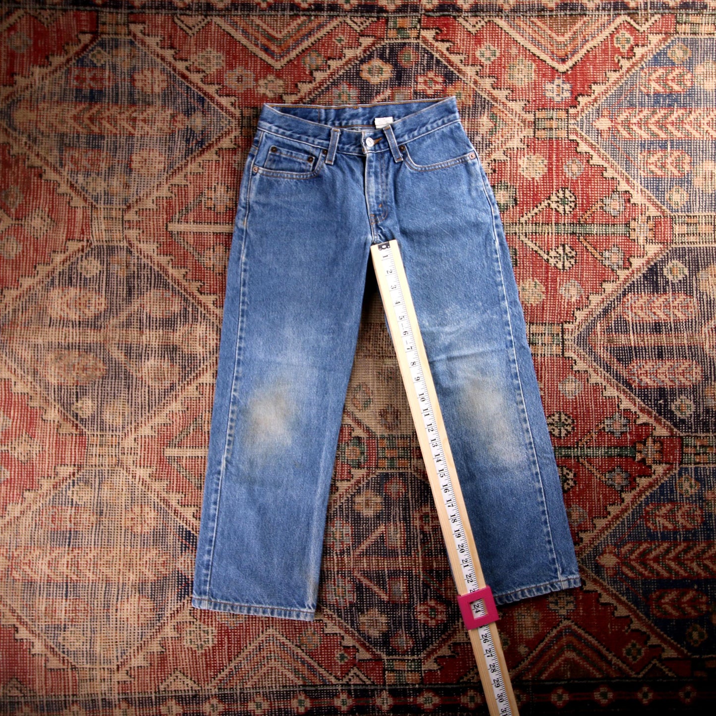 Levi's 529 Red Tab W26 L24 Bootcut Slim Fit Blue Denim Jeans