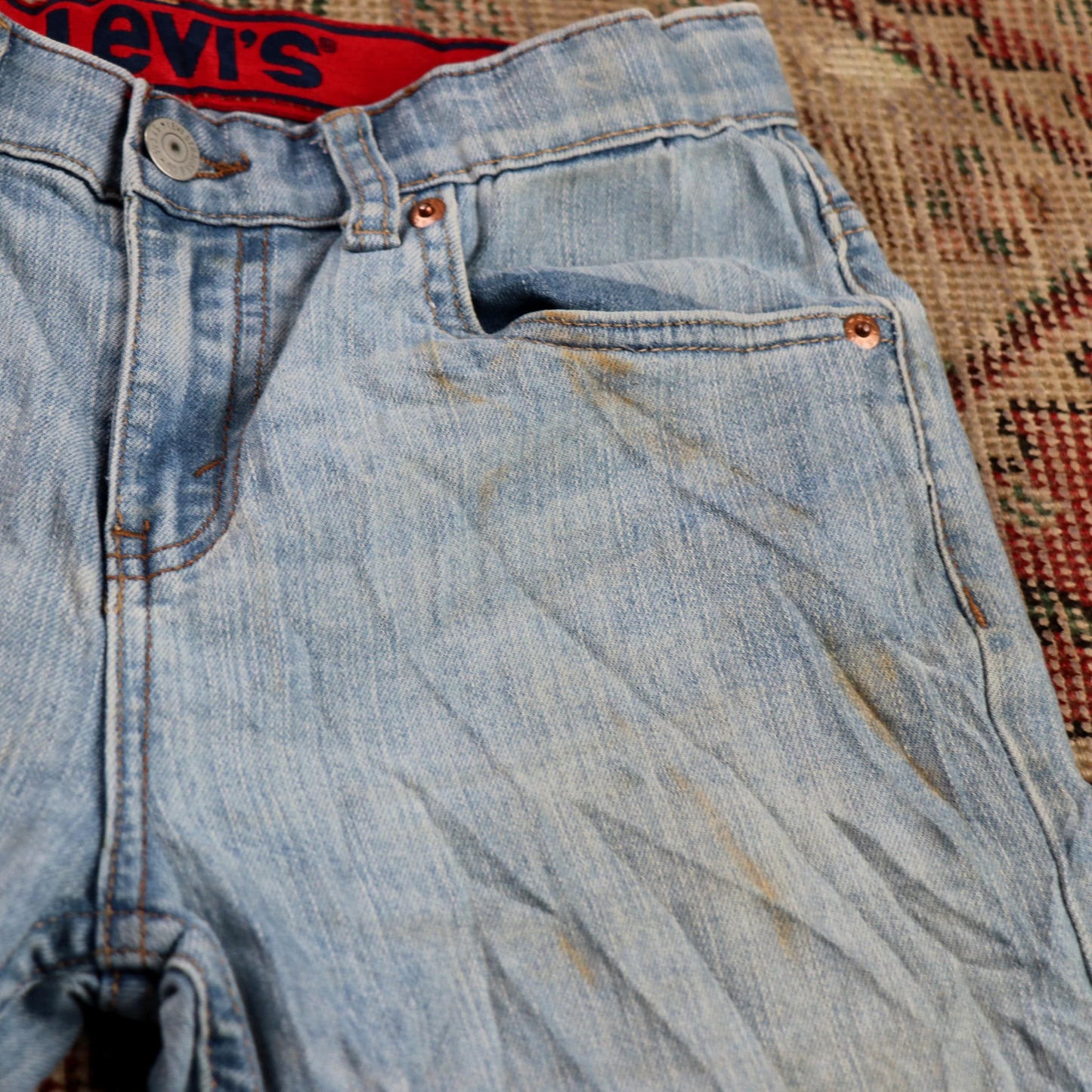 Levi's 514 W26 L28 Straight Leg Blue Denim Jeans