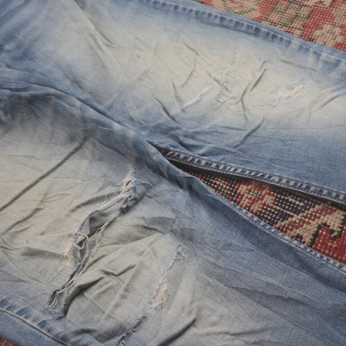 Levi's 511 W38 L28 Slim Fit Classic Ripped Style Blue Denim Jeans