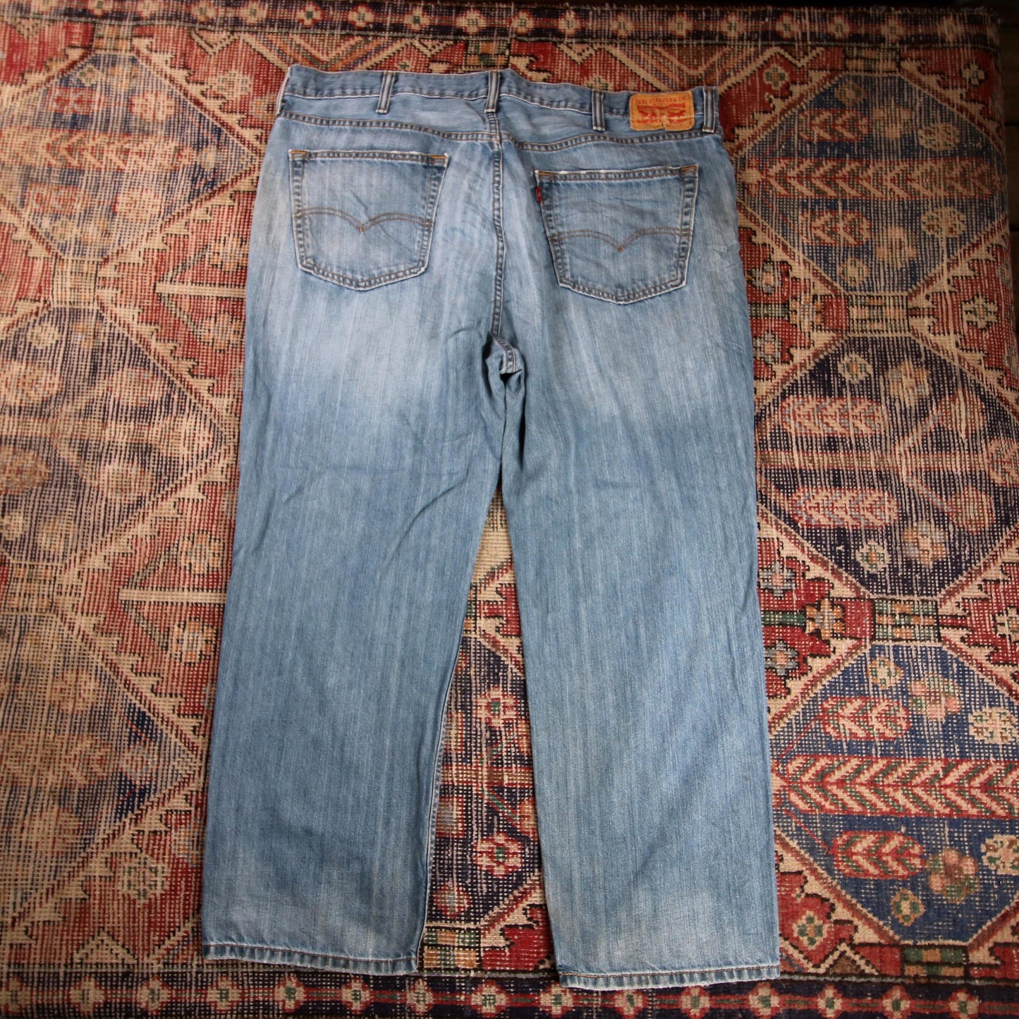 Levi's 559 W42 L26 Straight Leg Relaxed Fit Blue Denim Jeans