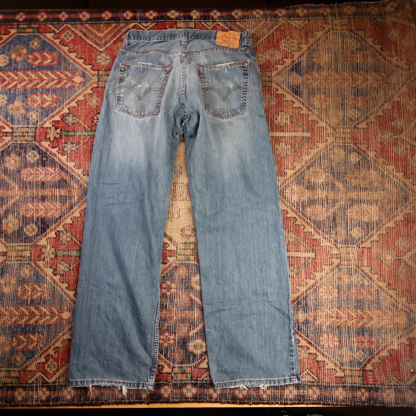 Levi's 505 W32 L31 Straight Leg Regular Fit Blue Denim Jeans