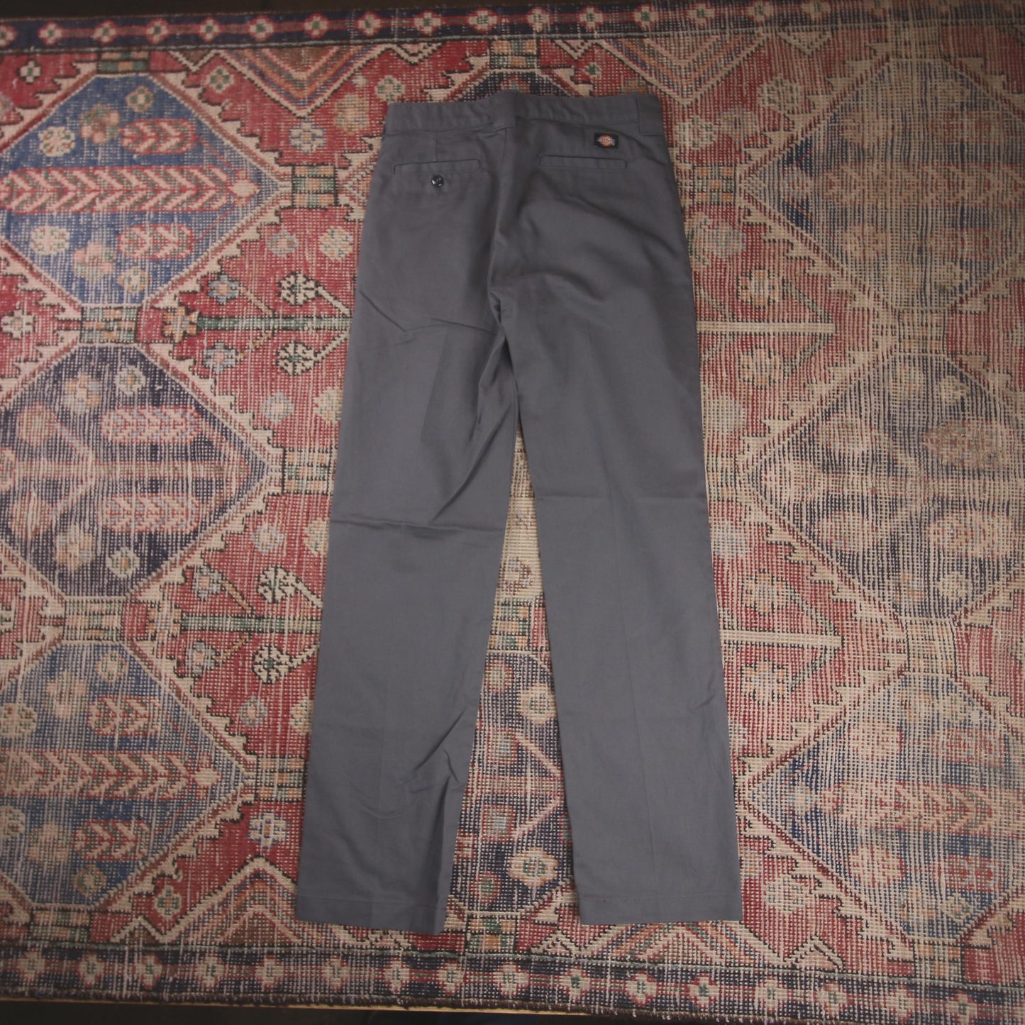 Dickies W26 L28 Straight Leg Grey Cotton Blend Trousers