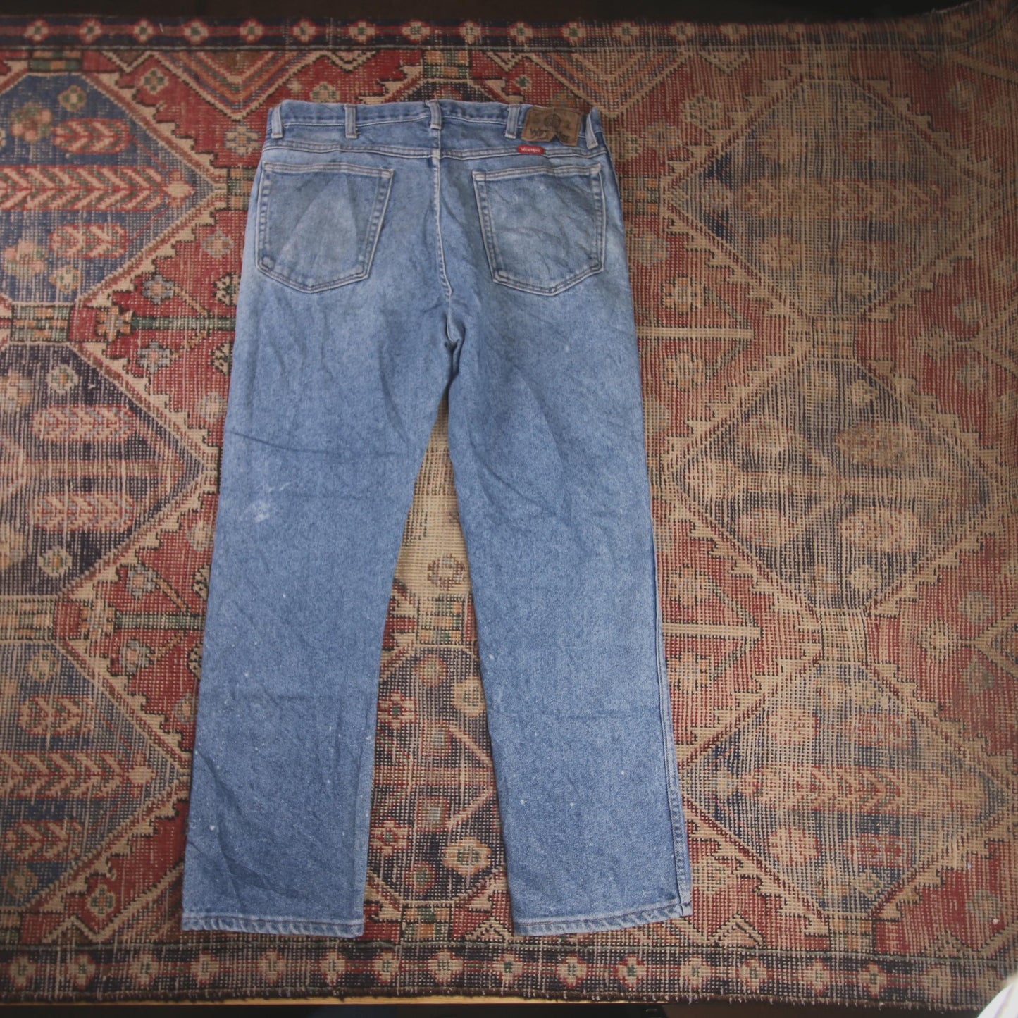 Wrangler W34 L28 Straight Leg Blue Denim Jeans