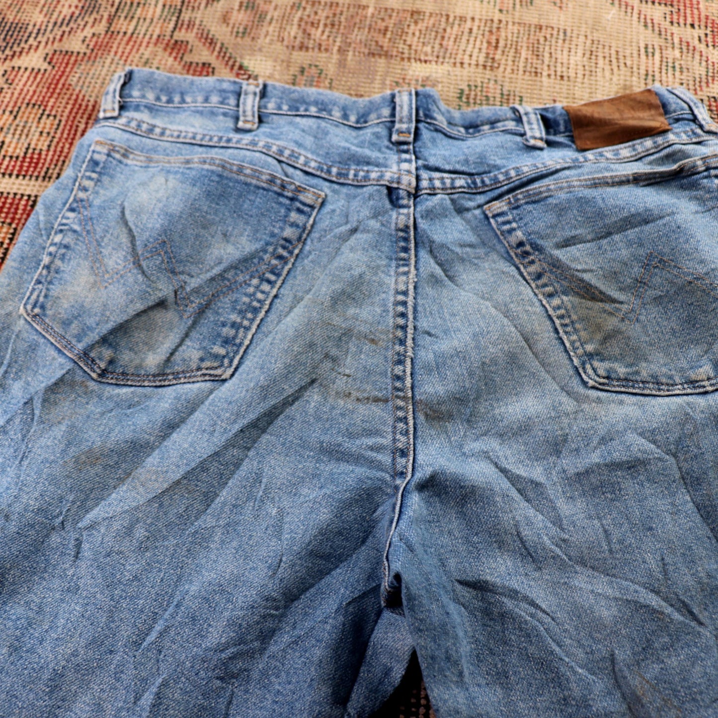 Wrangler W36 L29 Relaxed Blue Denim Jeans