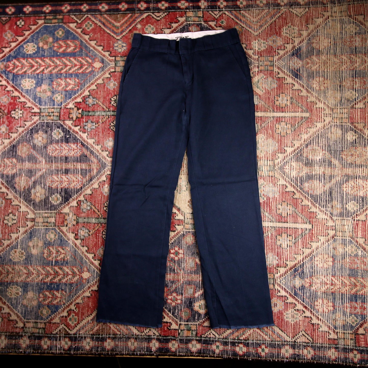Dickies 774 W28 L28 Straight Leg Black Cotton Blend Trousers