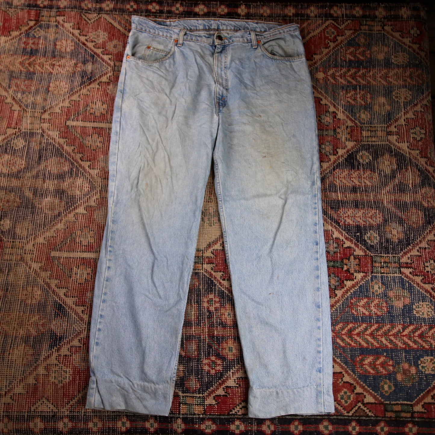 Levi's 604 Orange Tab W38 L31 Loose Fit Blue Denim Jeans