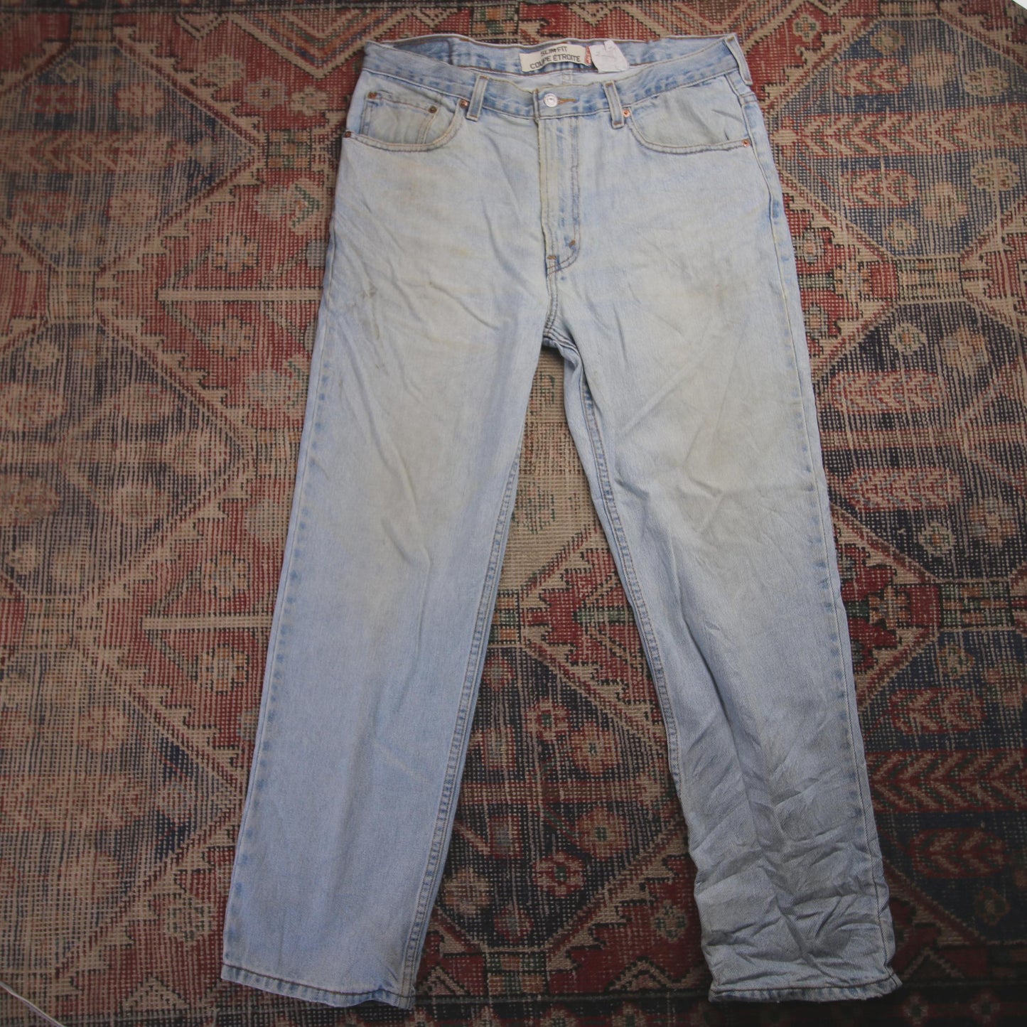 Levi's W36 L29 Straight Leg Regular Fit Blue Denim Jeans