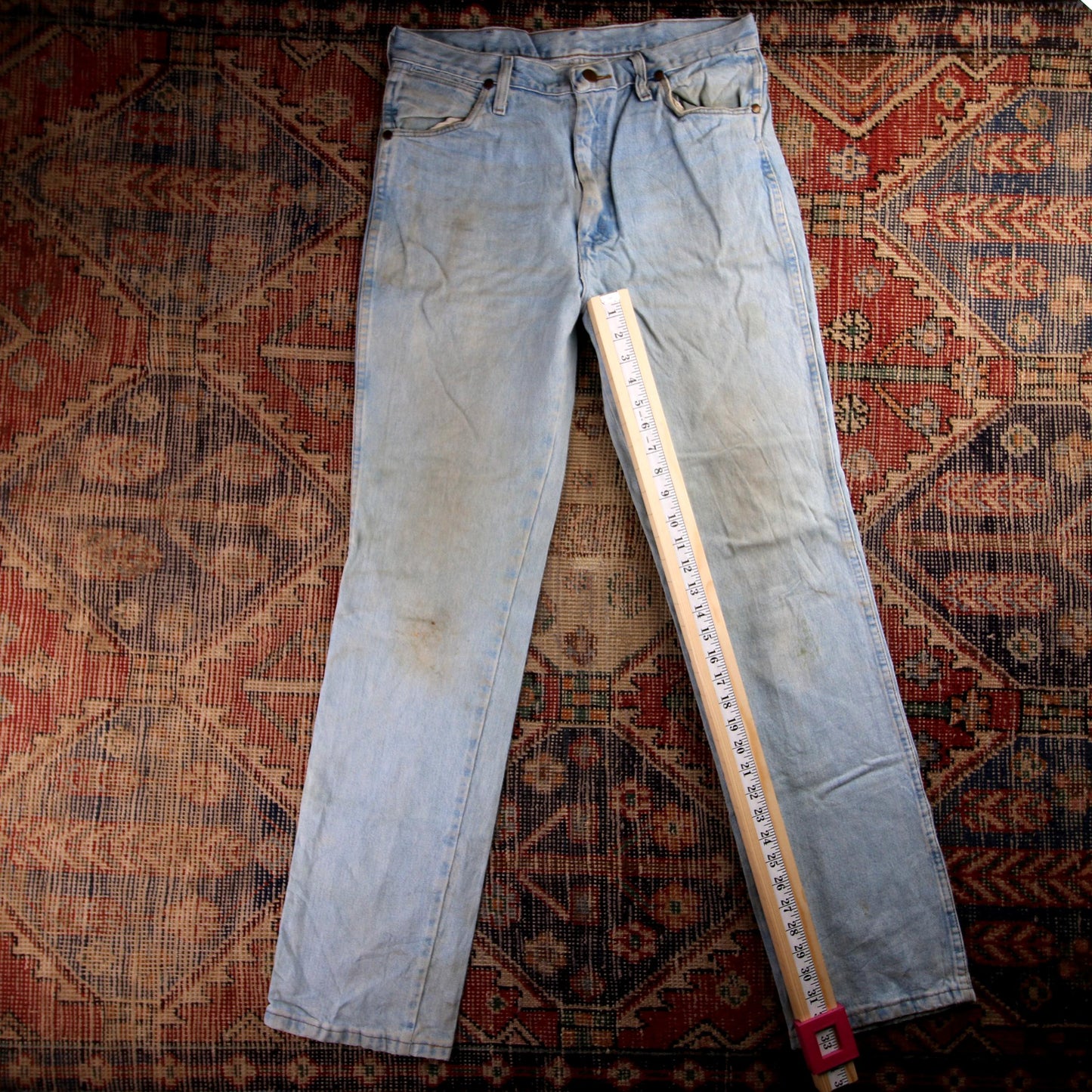 Wrangler W32 L33 Straight Blue Denim Jeans