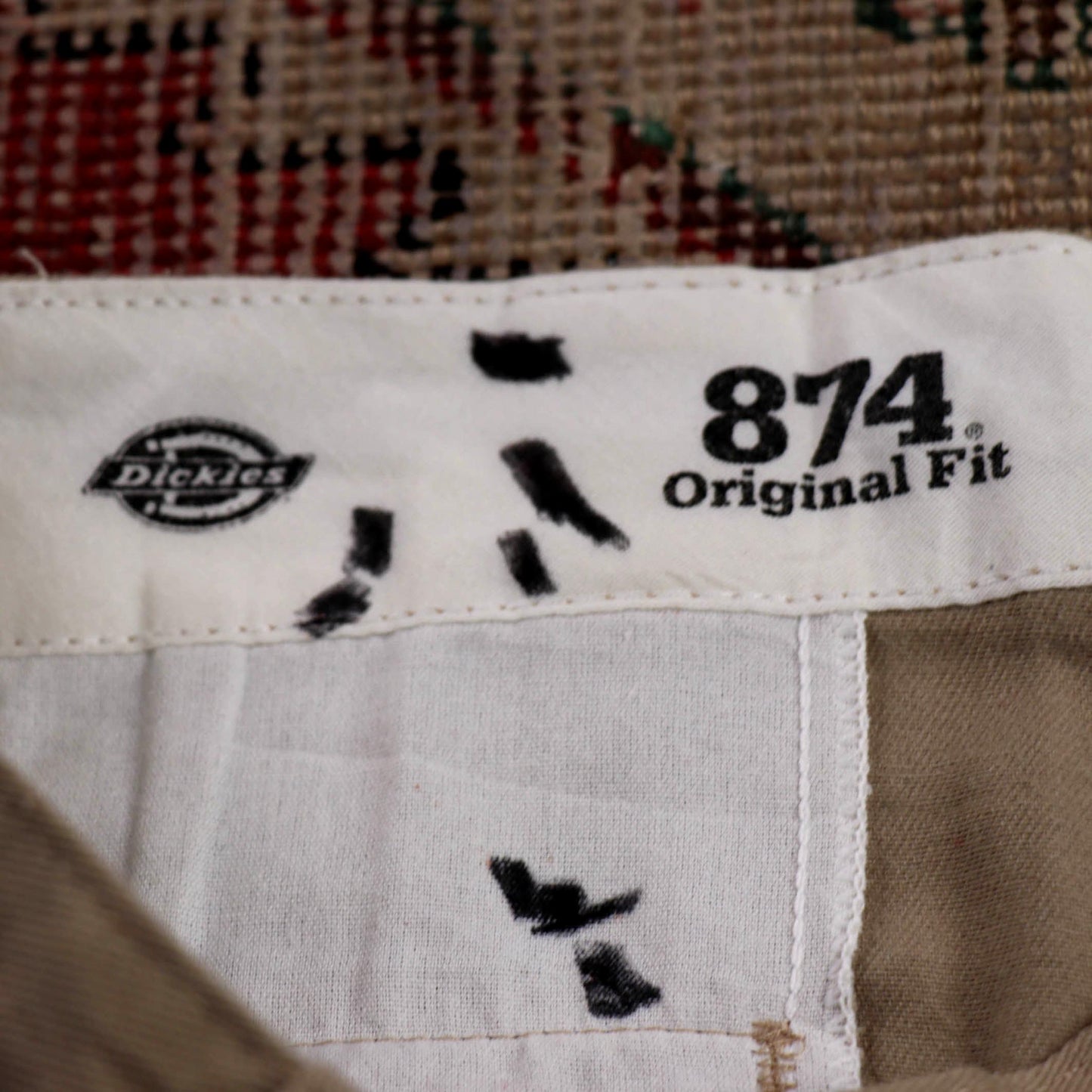 Dickies 874 W36 L24 Straight Leg Beige Cotton Blend Trousers