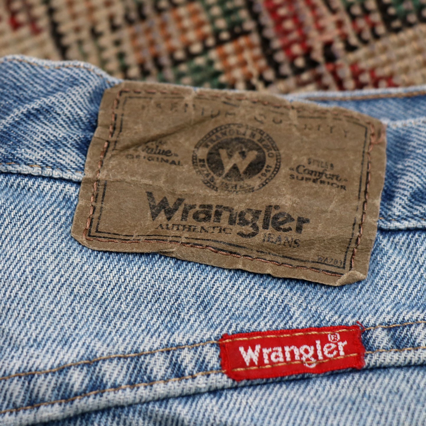 Wrangler W30 L31 Straight Leg Regular Fit Blue Denim Jeans