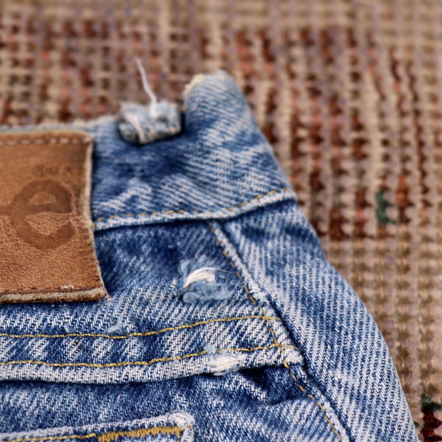 Lee W34 L27 Straight Leg Relaxed Fit Blue Denim Jeans