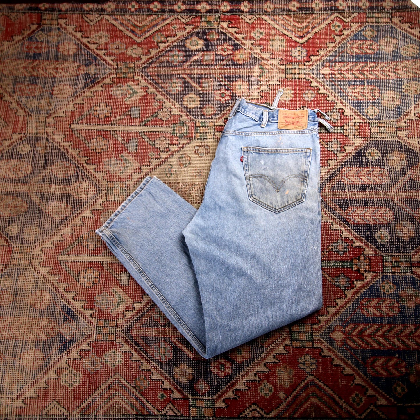 Levi's 550 W40 L30 Tapered Leg Relaxed Fit Blue Denim Jeans