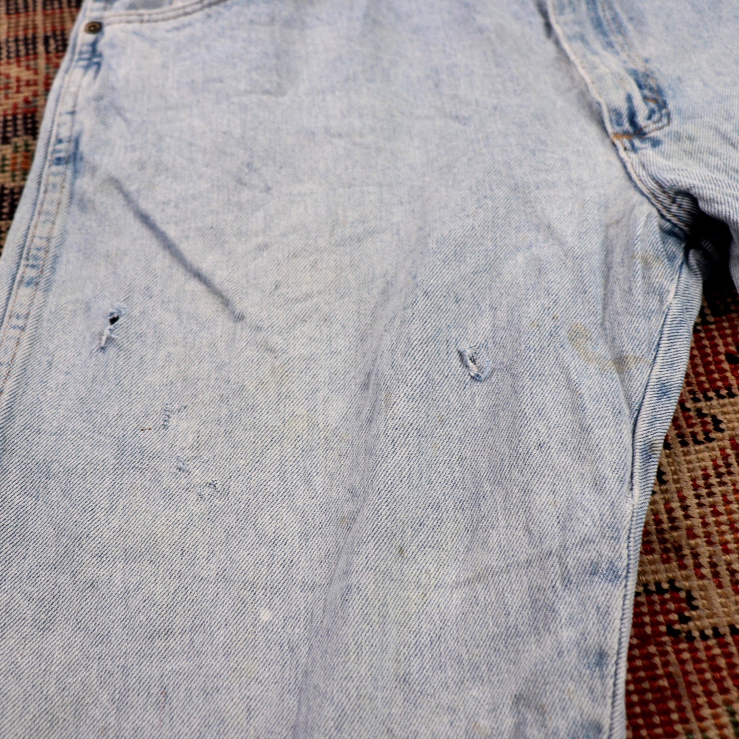 Wrangler W34 L29 Straight Leg Relaxed Fit Blue Denim Jeans