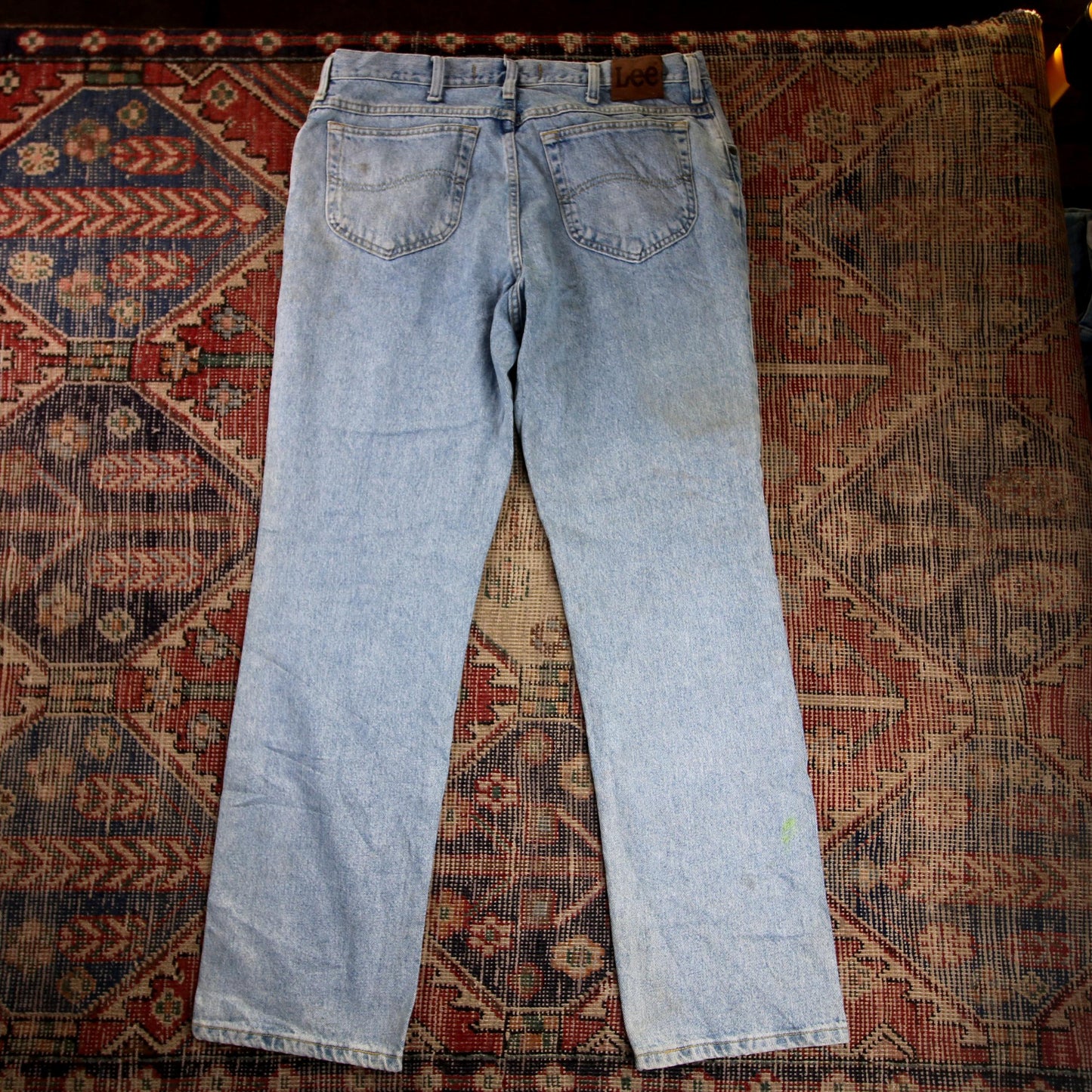 Lee W36 L31 Straight Leg Relaxed Fit Blue Denim Jeans