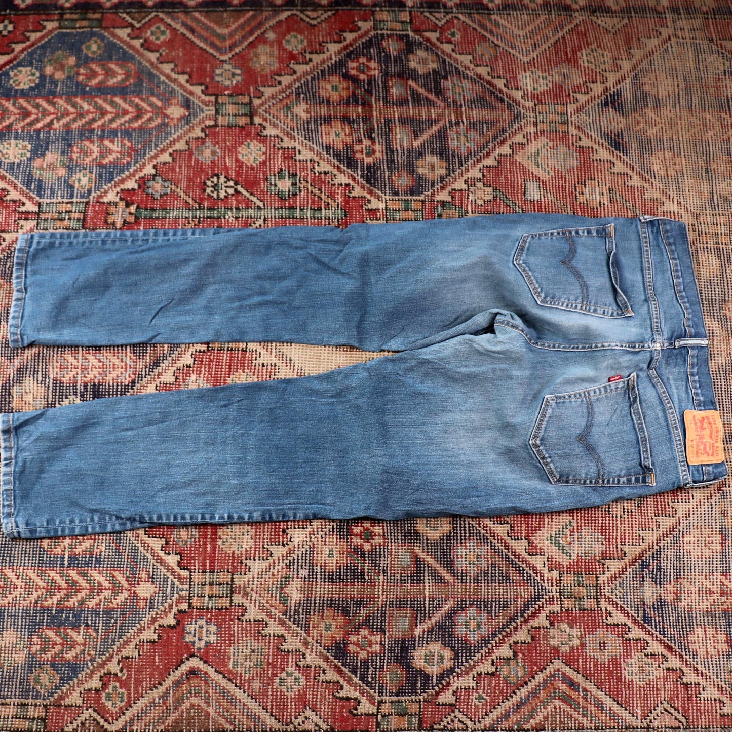 Levi's W30 L29 Straight Leg Classic Ripped Style Blue Denim Jeans