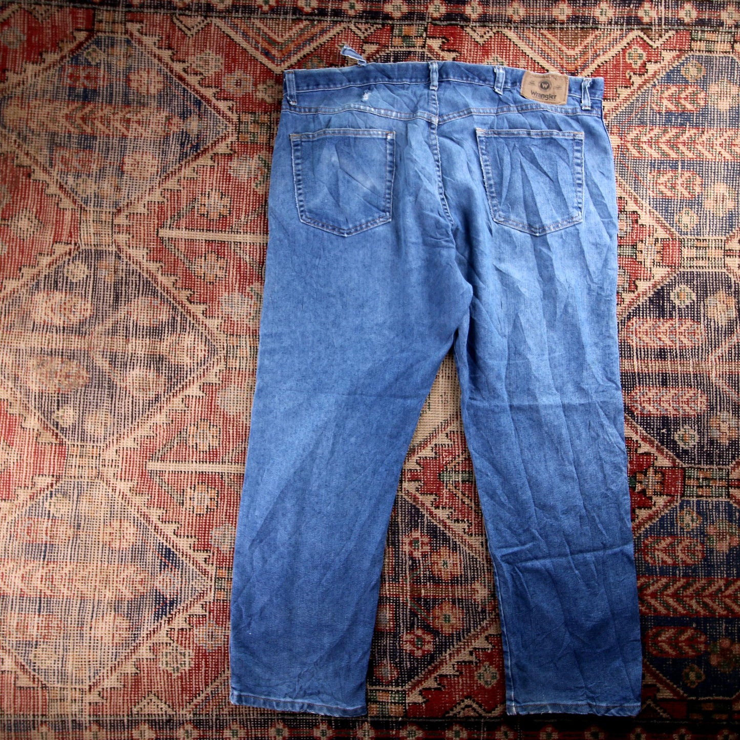 Wrangler W40 L28 Relaxed Blue Denim Jeans