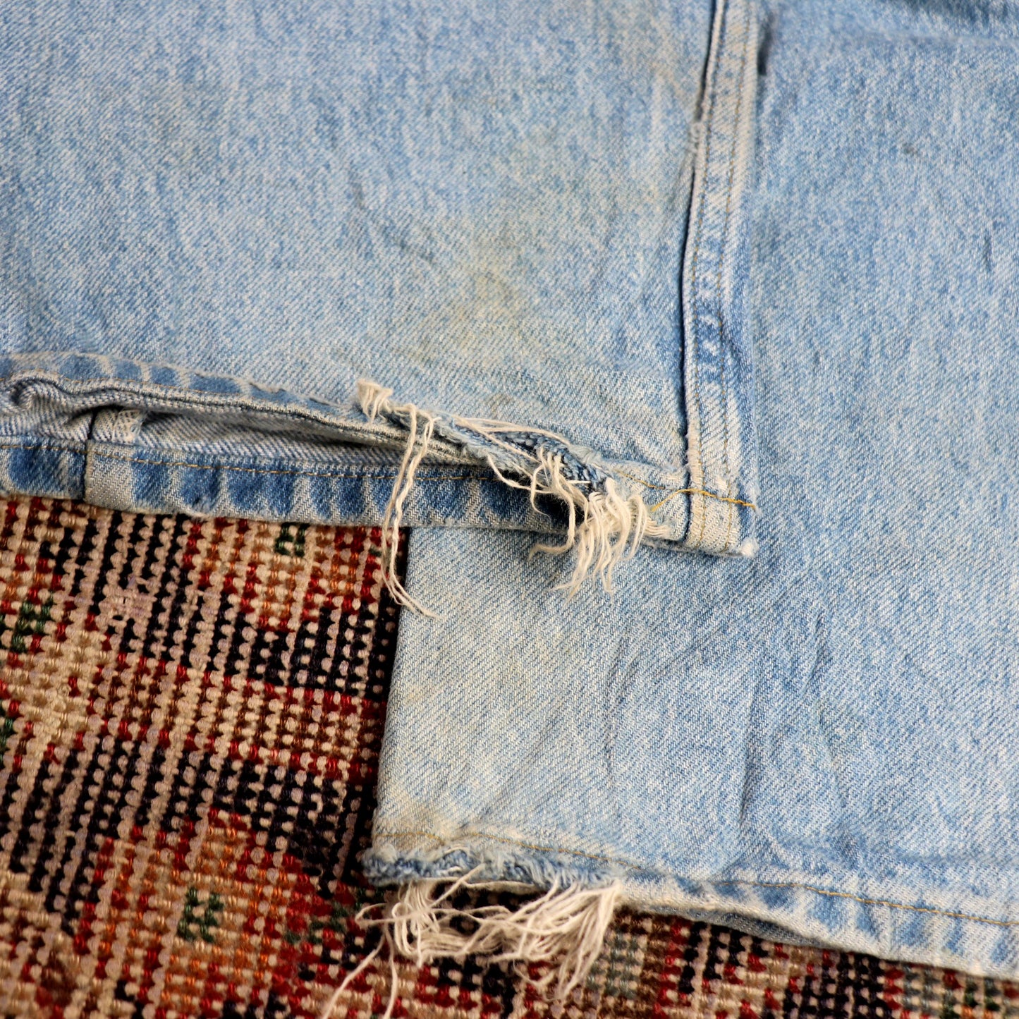 Lee W38 L34 Straight Leg Relaxed Fit Blue Denim Jeans