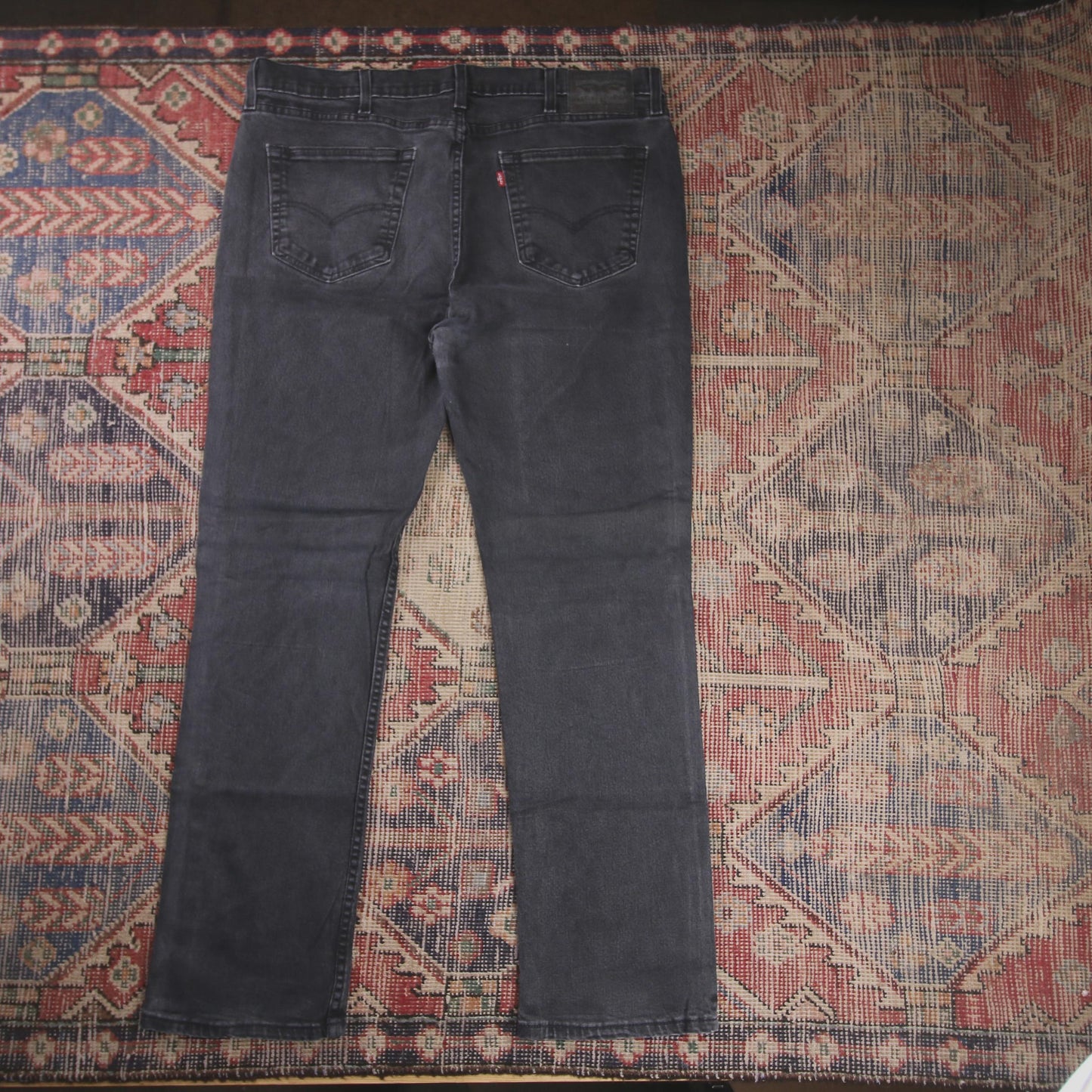Levi's 514 W40 L31 Straight Leg Black Denim Jeans
