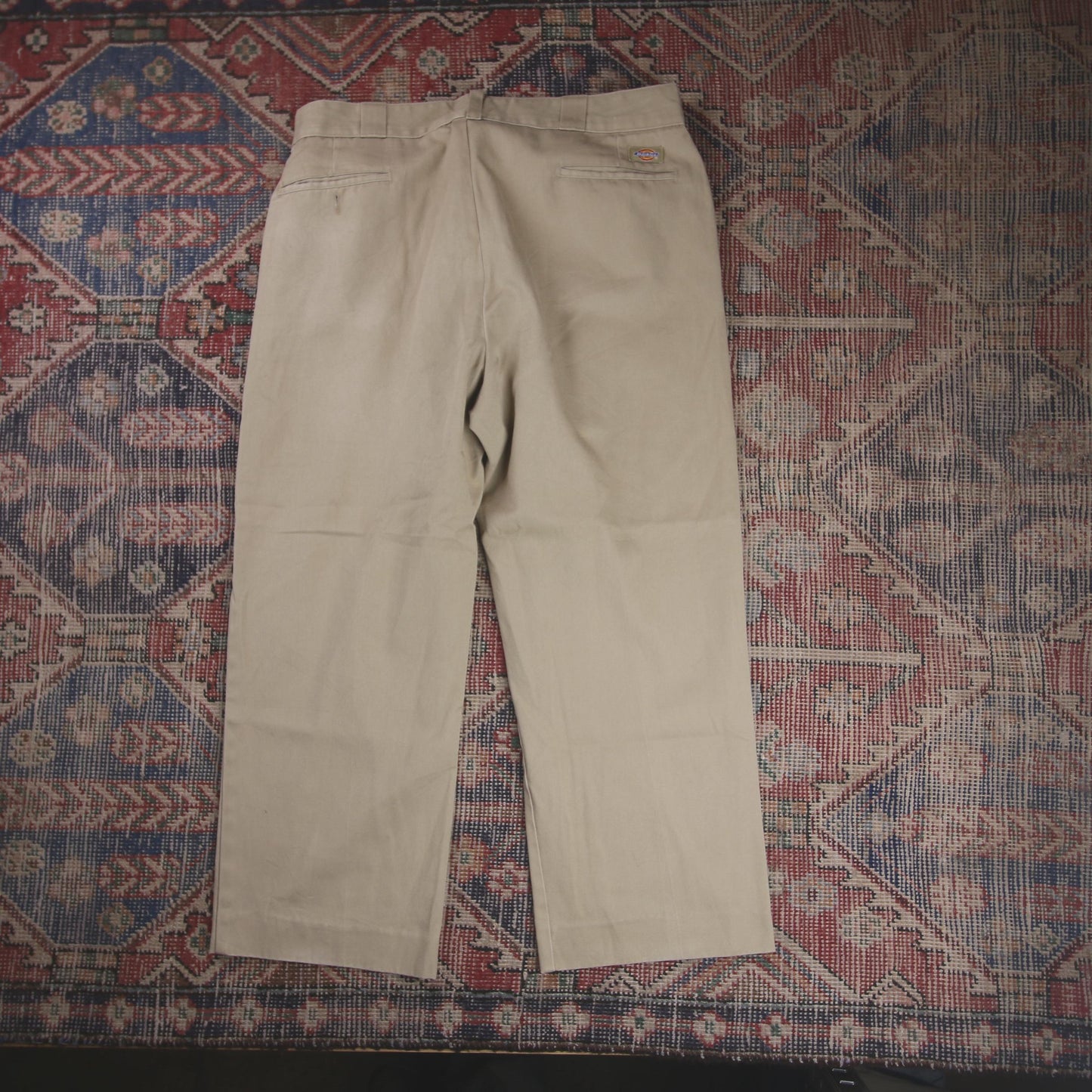 Dickies W36 L24 Straight Leg Beige Cotton Blend Trousers