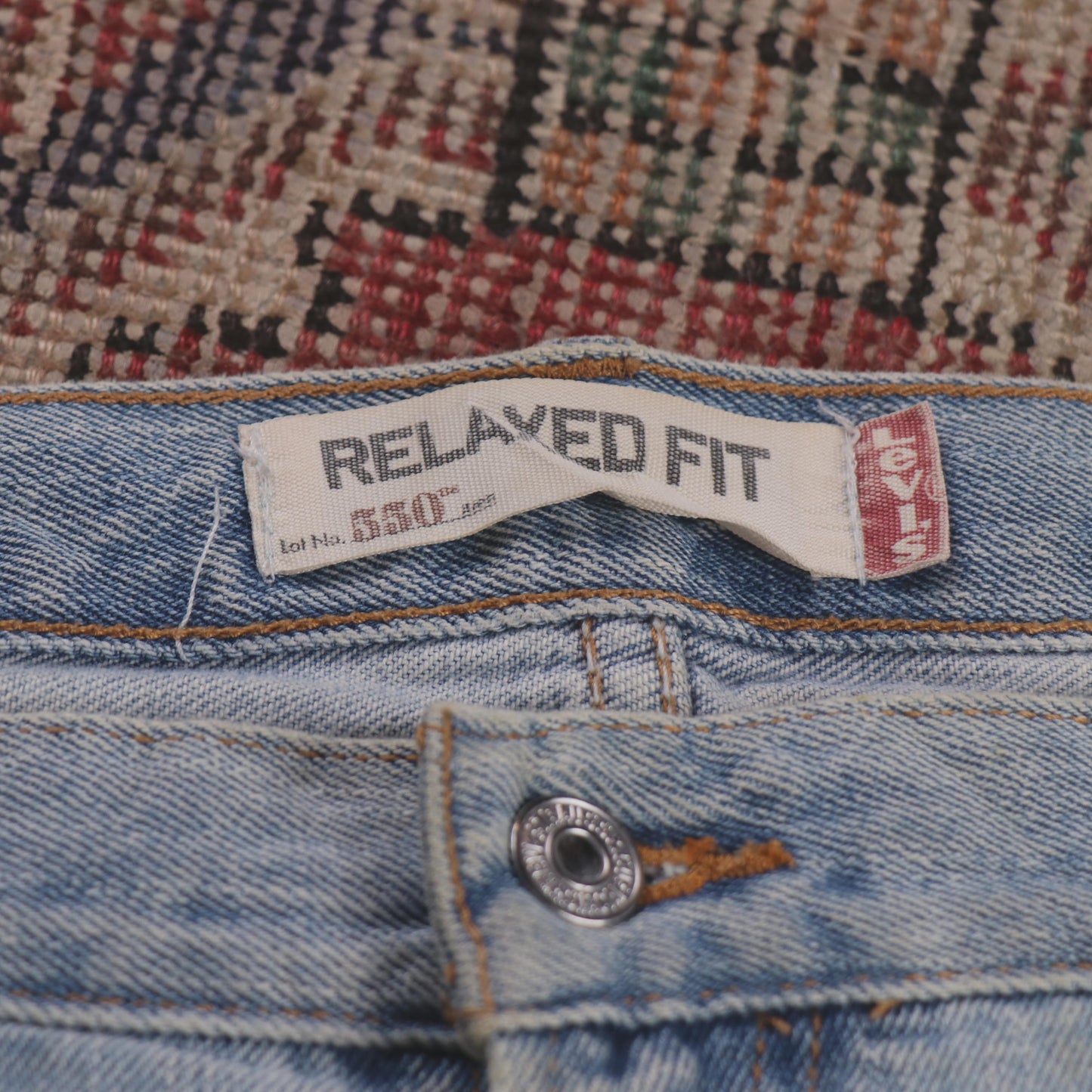Levi's 550 W40 L32 Tapered Leg Relaxed Fit Blue Denim Jeans
