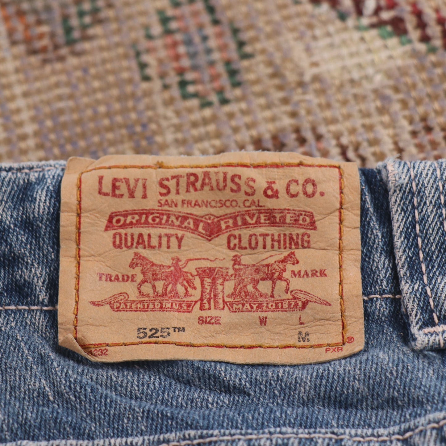 Levi's 525 W32 L32 Bootcut Slim Fit Blue Denim Jeans