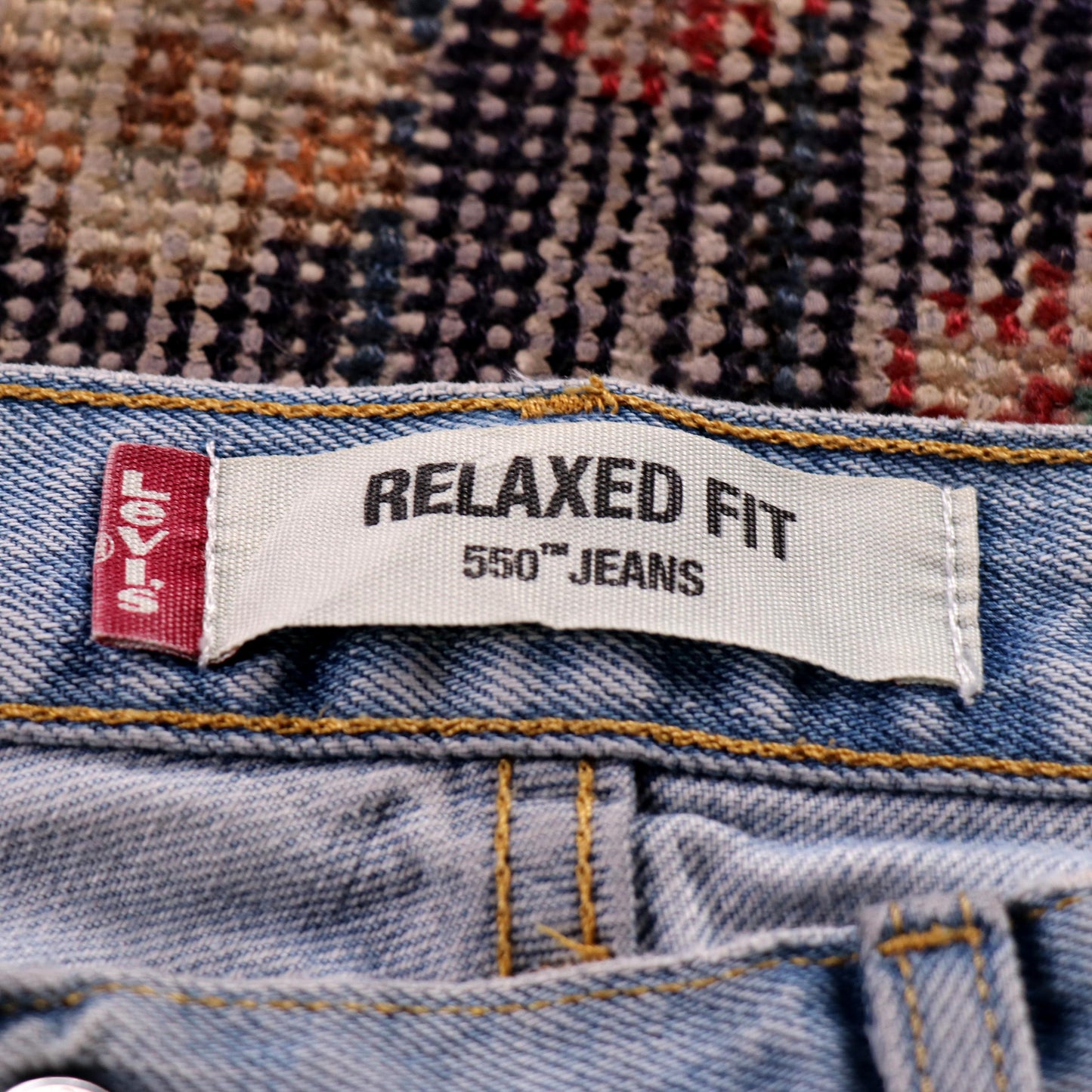 Levi's 550 W36 L33 Tapered Leg Relaxed Fit Blue Denim Jeans