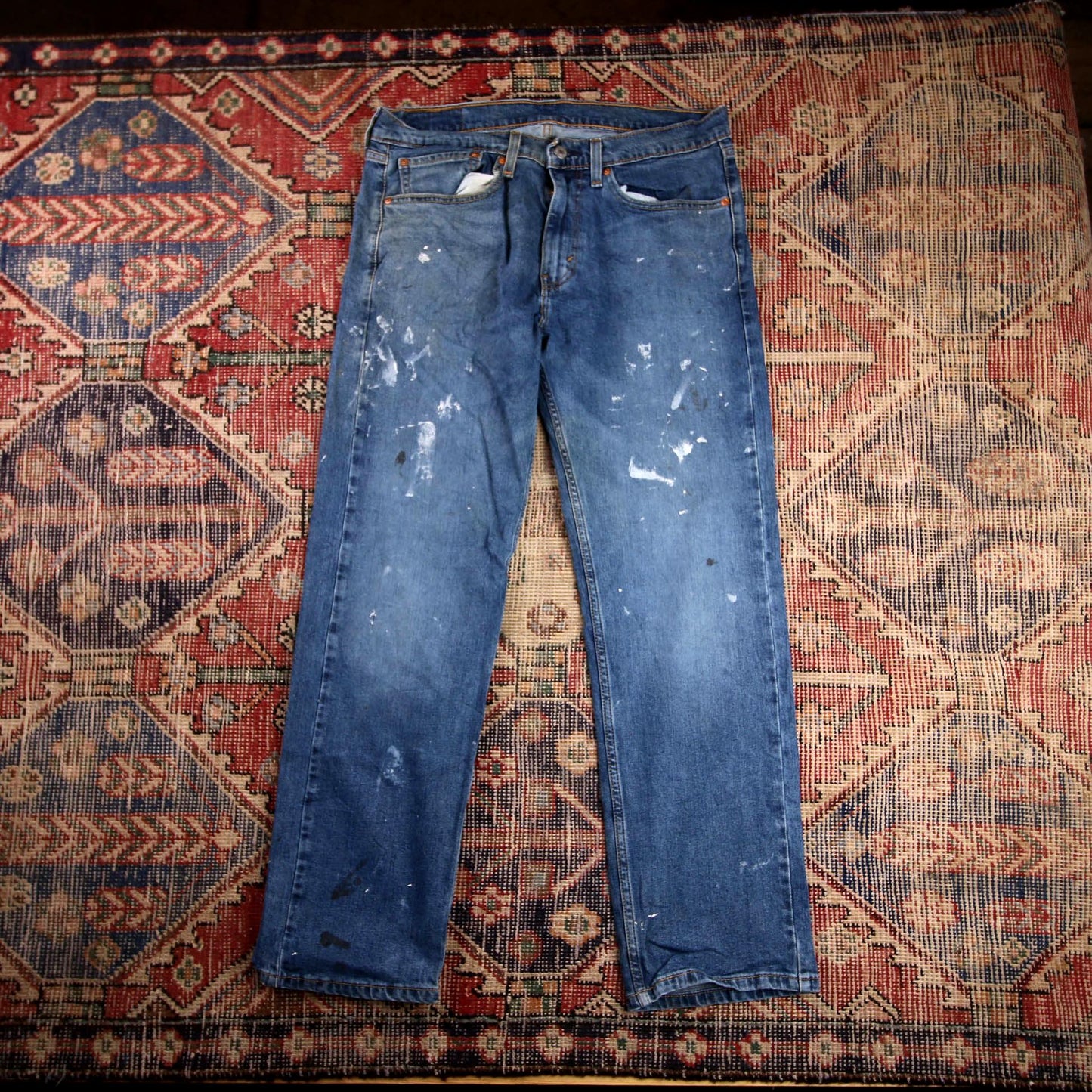 Levi's 505 W34 L30 Straight Leg Regular Fit Blue Denim Jeans