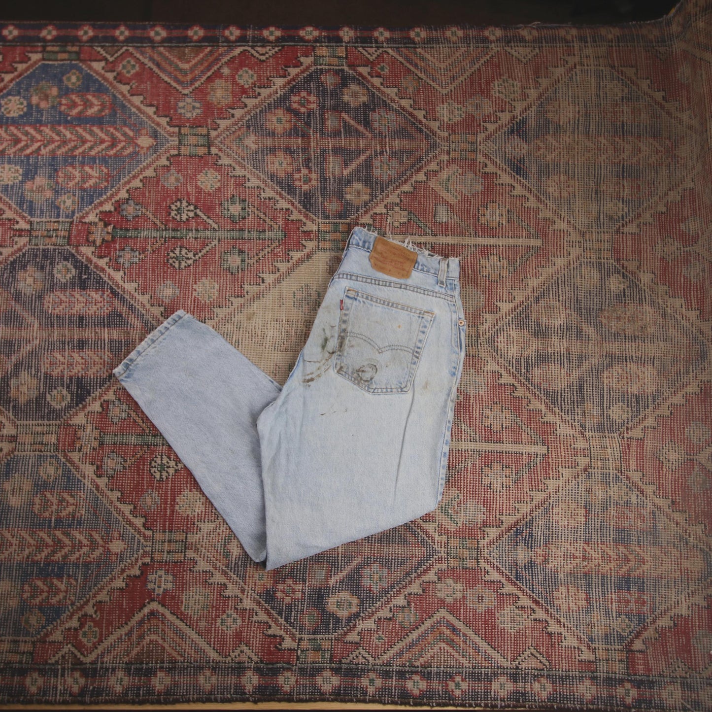 Levi's 551 W32 L28 Straight Leg Loose Fit Blue Denim Jeans
