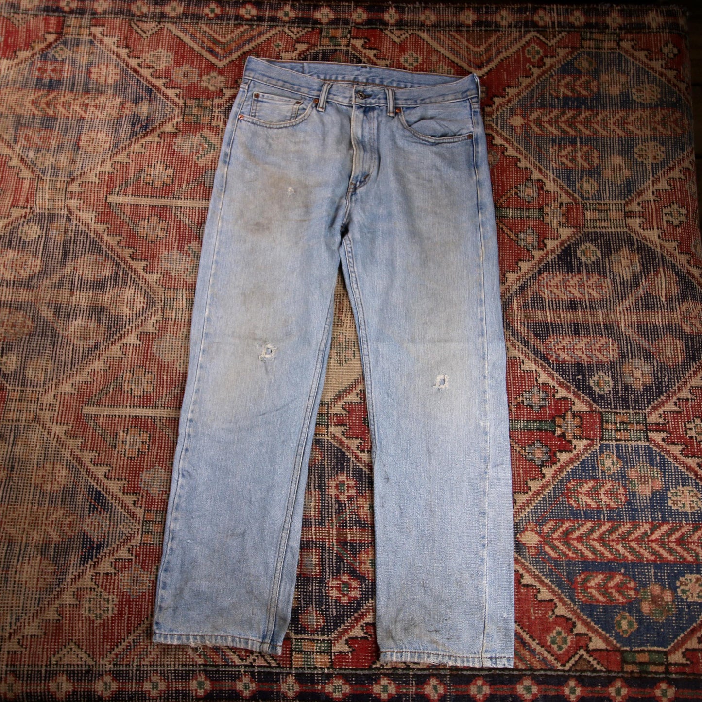 Levi's 505 W32 L28 Straight Leg Regular Fit Blue Denim Jeans