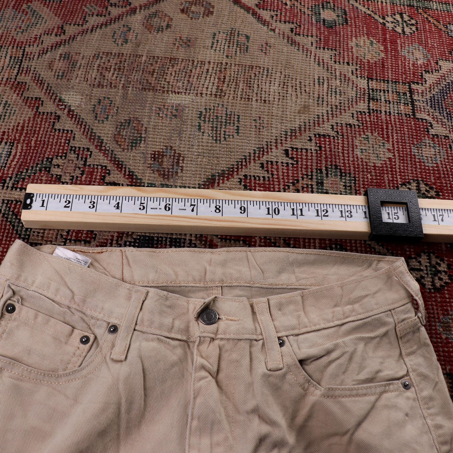 Levi's 541 W30 L27 Tapered Leg Beige Denim Jeans