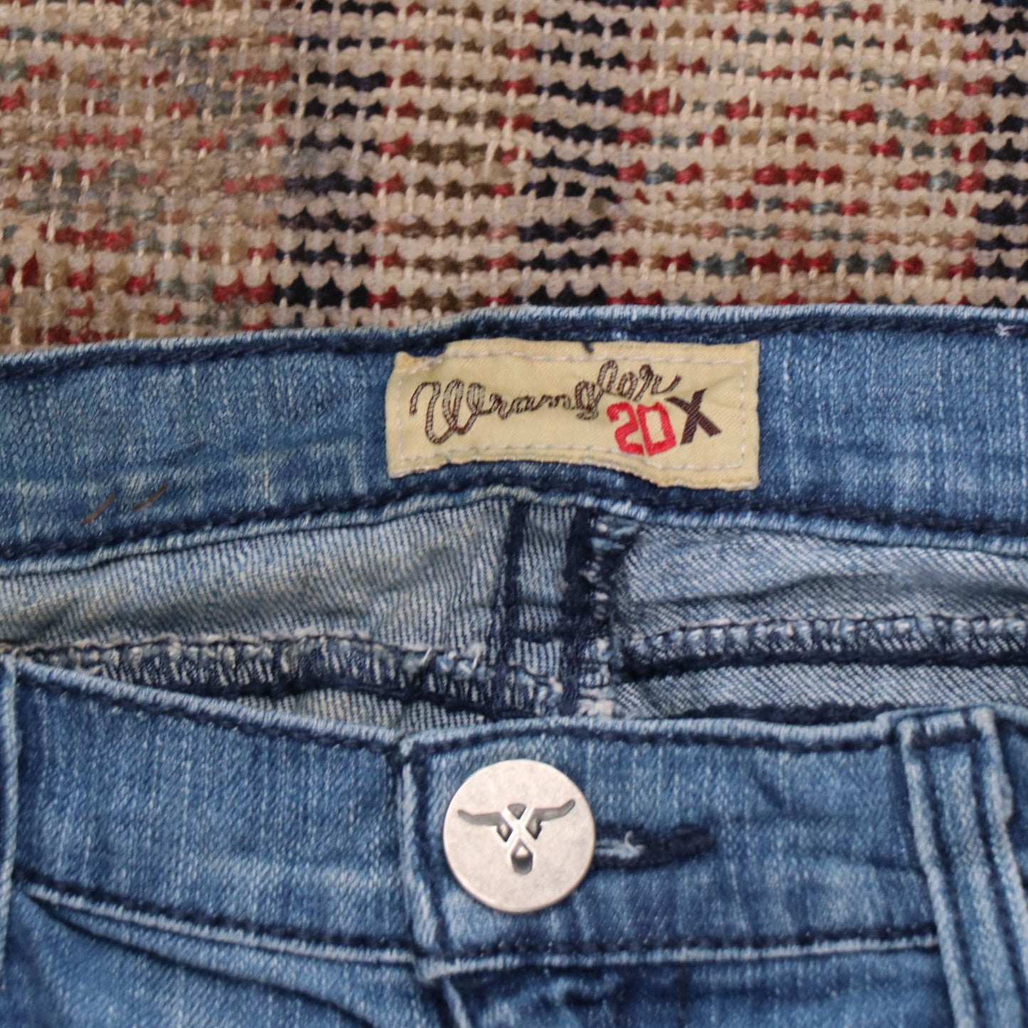 Wrangler W36 L29 Straight Leg Blue Denim Jeans