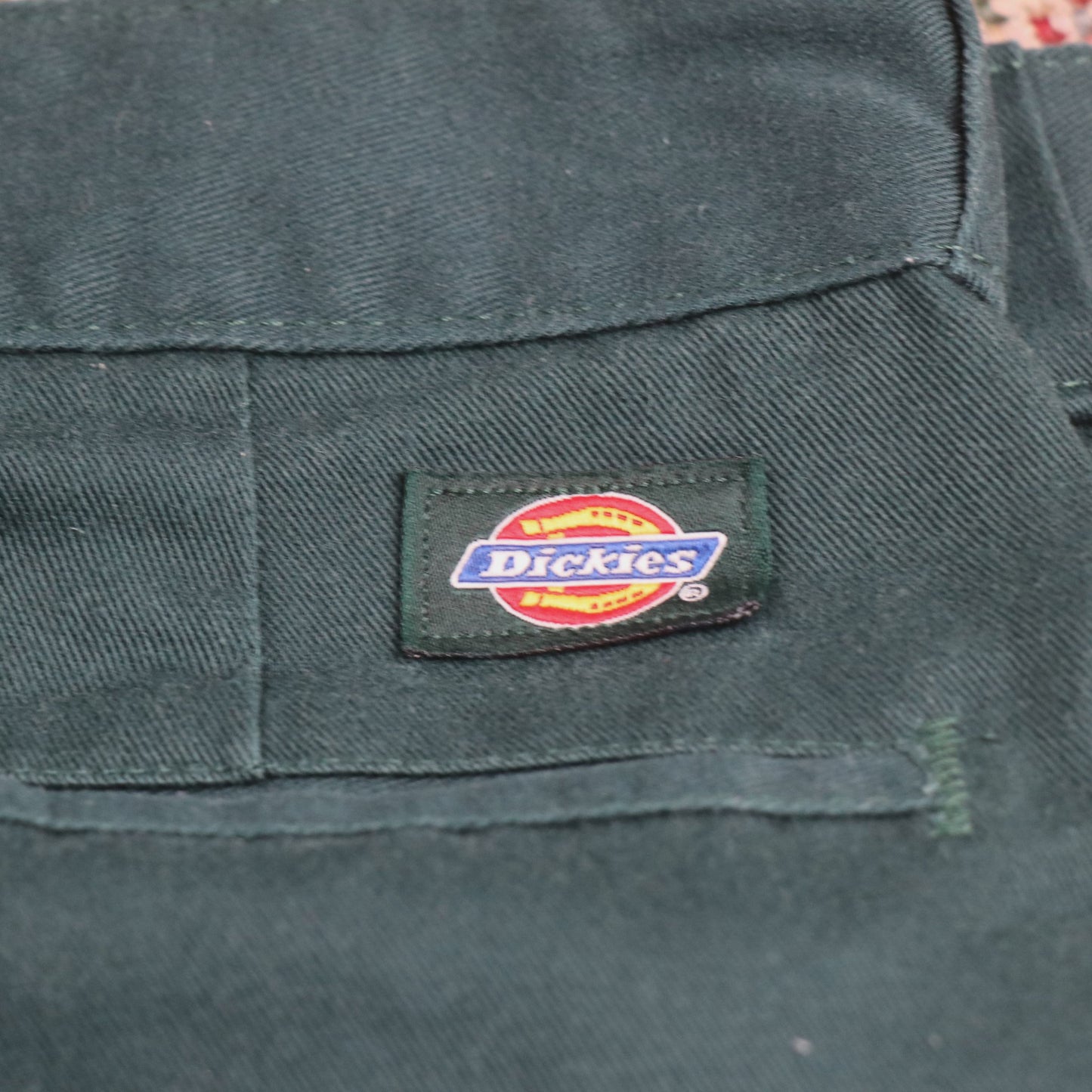 Dickies W44 L28 Straight Leg Green Cotton Blend Trousers