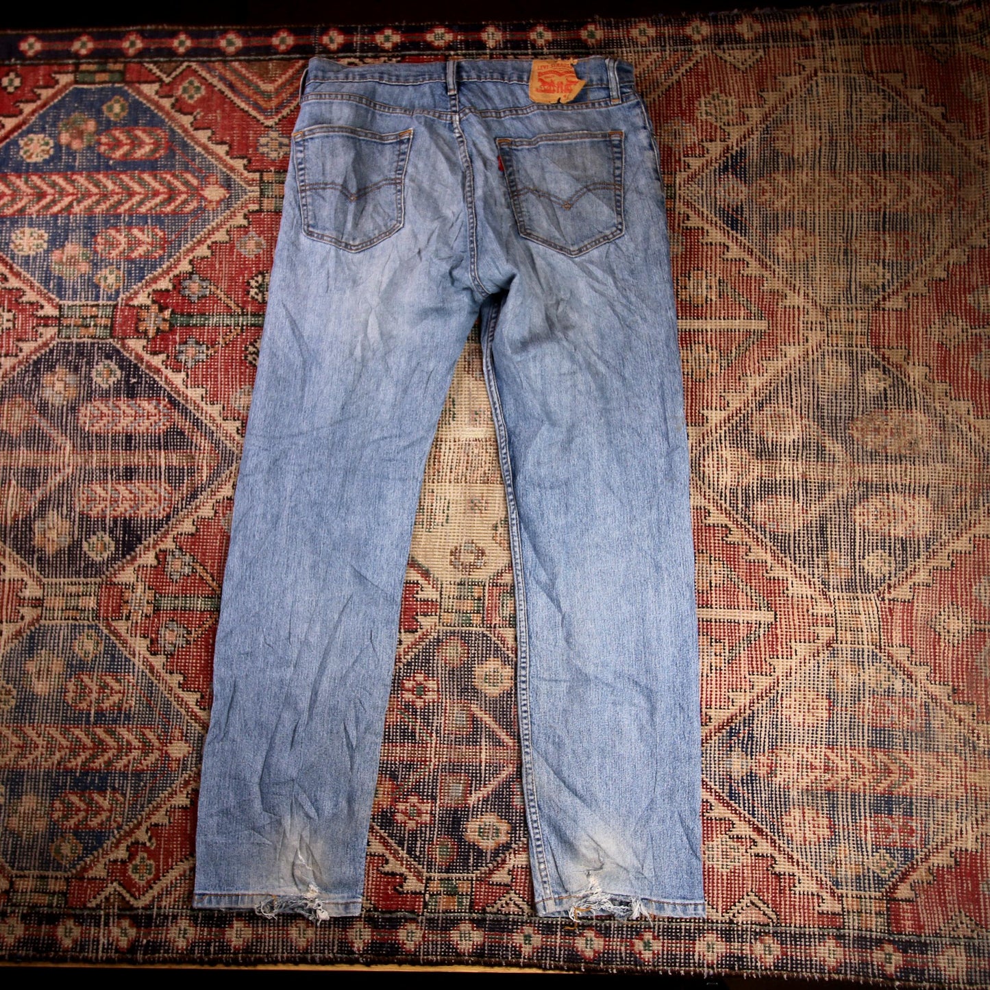 Levi's 505 W36 L31 Straight Leg Regular Fit Blue Denim Jeans