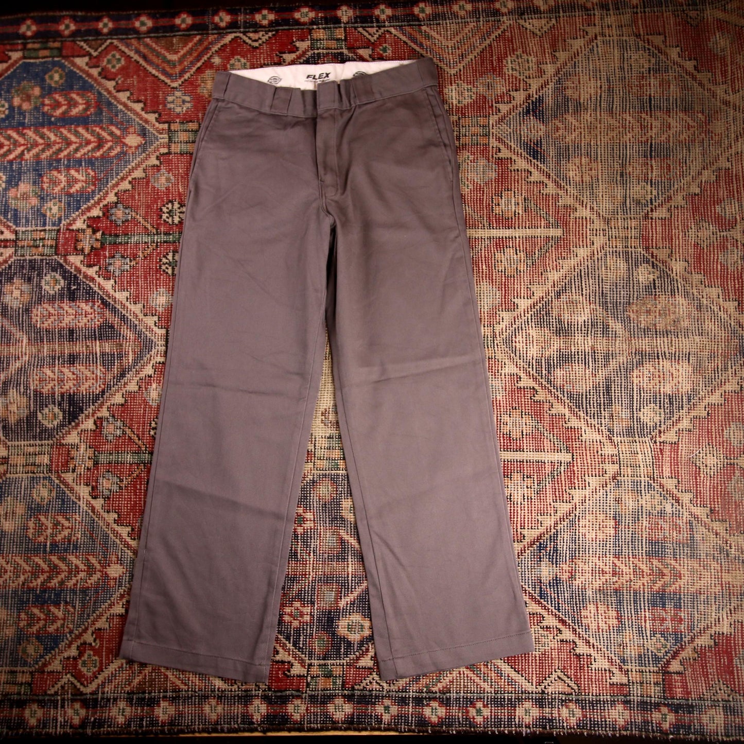 Dickies 874 W30 L28 Straight Leg Grey Cotton Blend Trousers