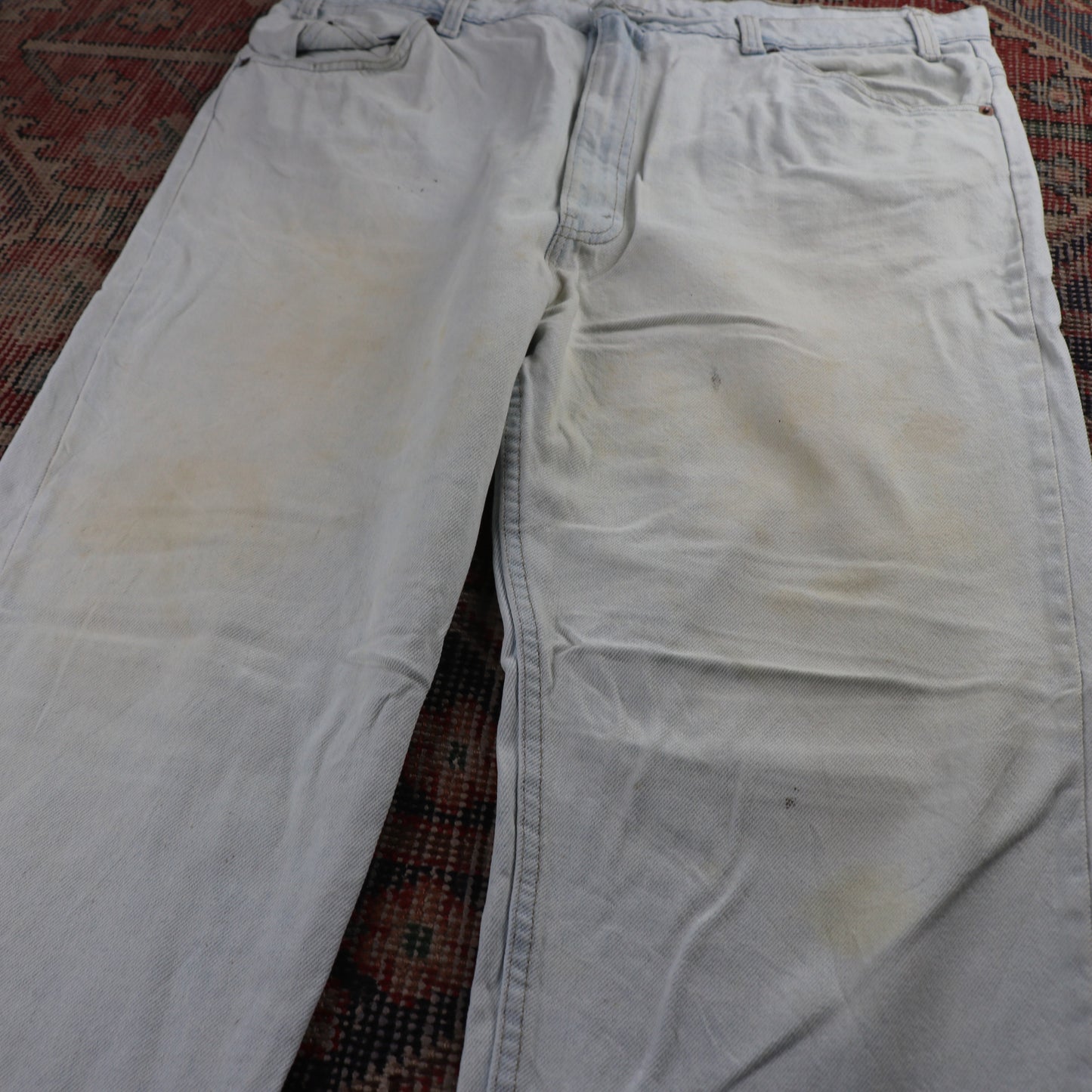 Levi's 505 Orange Tab W40 L29 Straight Leg Regular Fit Blue Denim Jeans