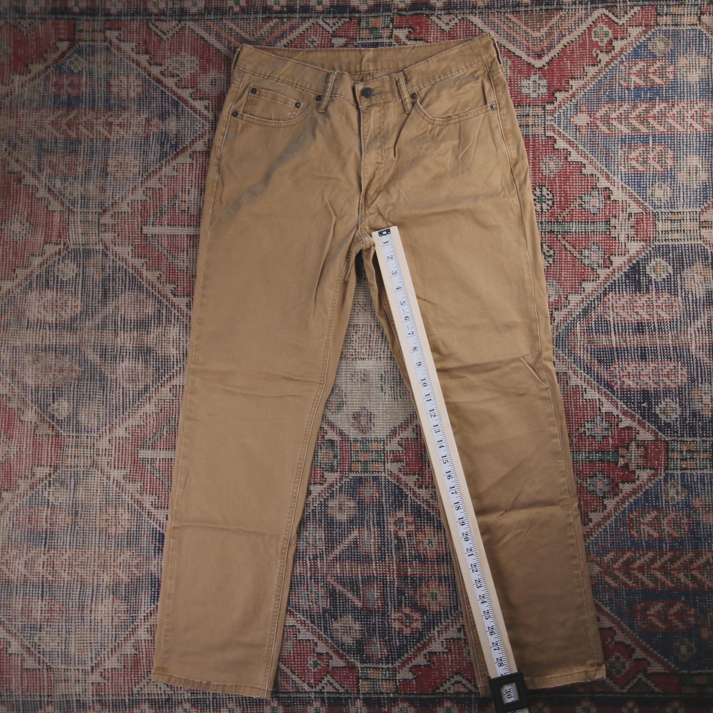 Levi's W64 L29 Straight Leg Brown Denim Jeans