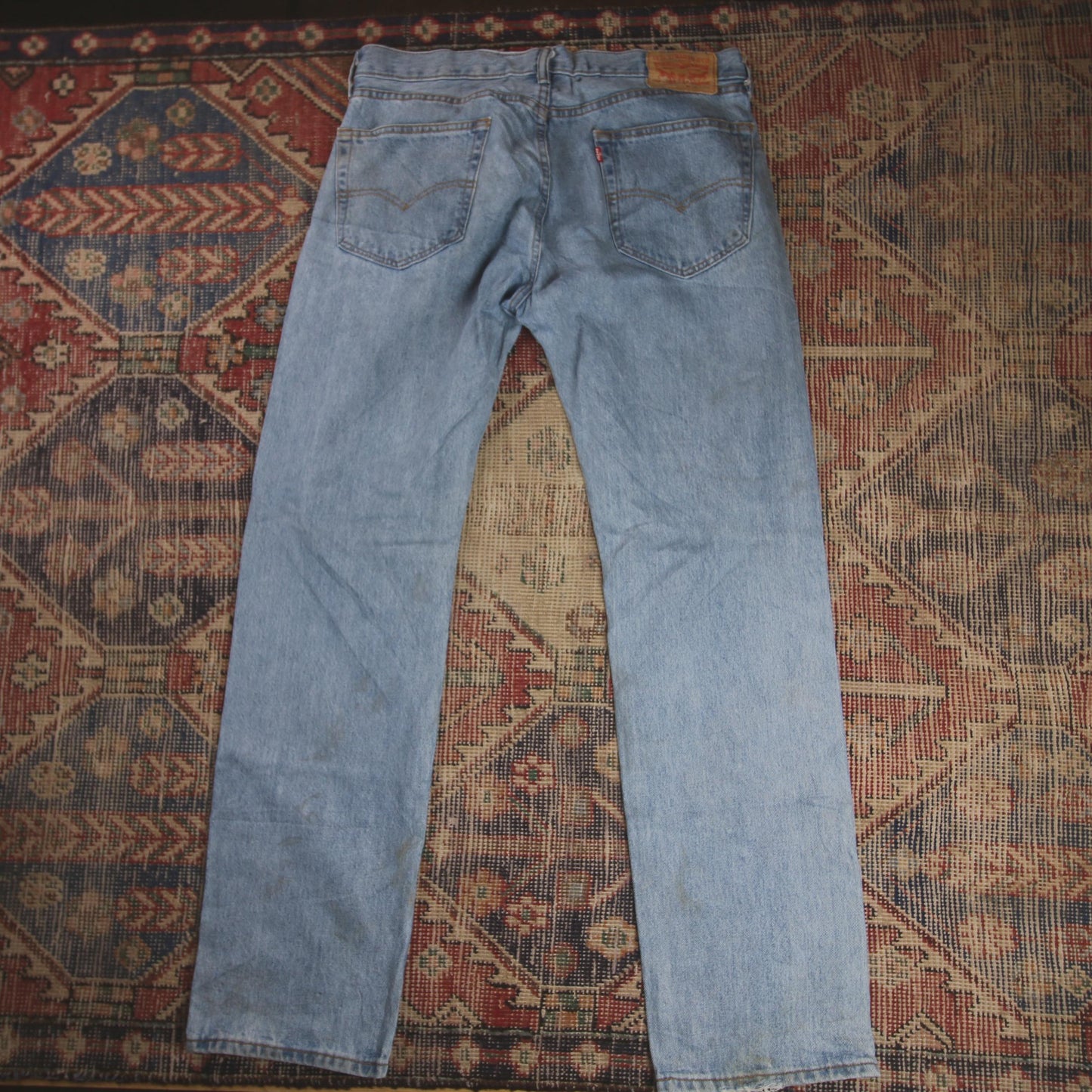 Levi's 505 W36 L34 Straight Leg Regular Fit Blue Denim Jeans