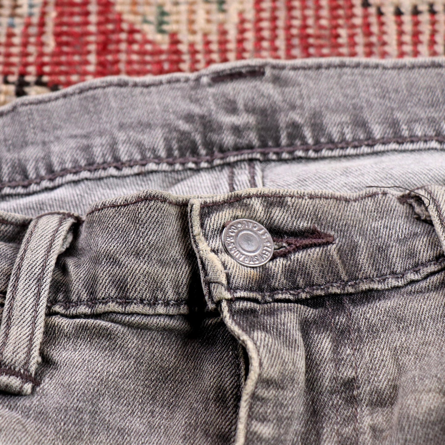 Levi's 511 W32 L31 Slim Fit Classic Ripped Style Grey Denim Jeans
