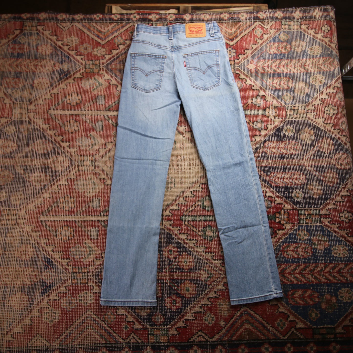 Levi's 514 W26 L28 Straight Leg Blue Denim Jeans