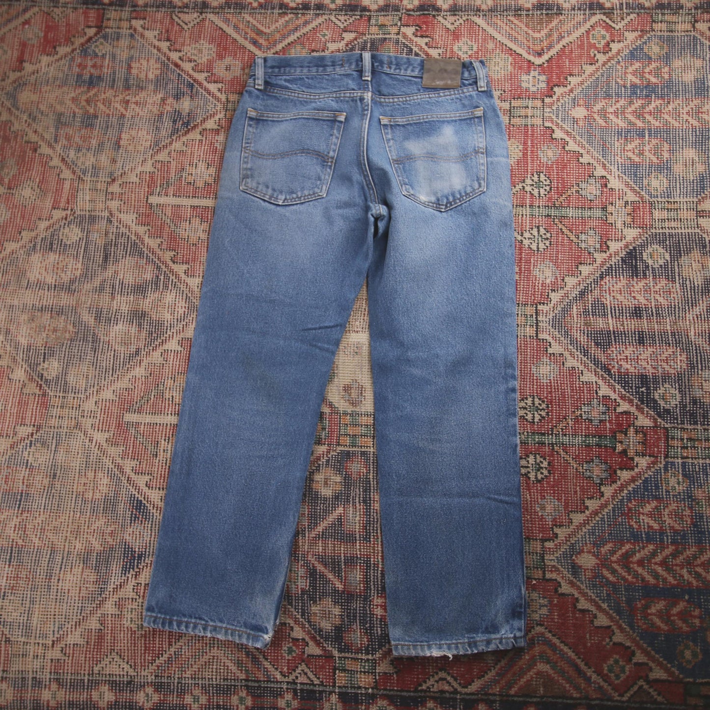 Lee W32 L27 Straight Leg Blue Denim Jeans