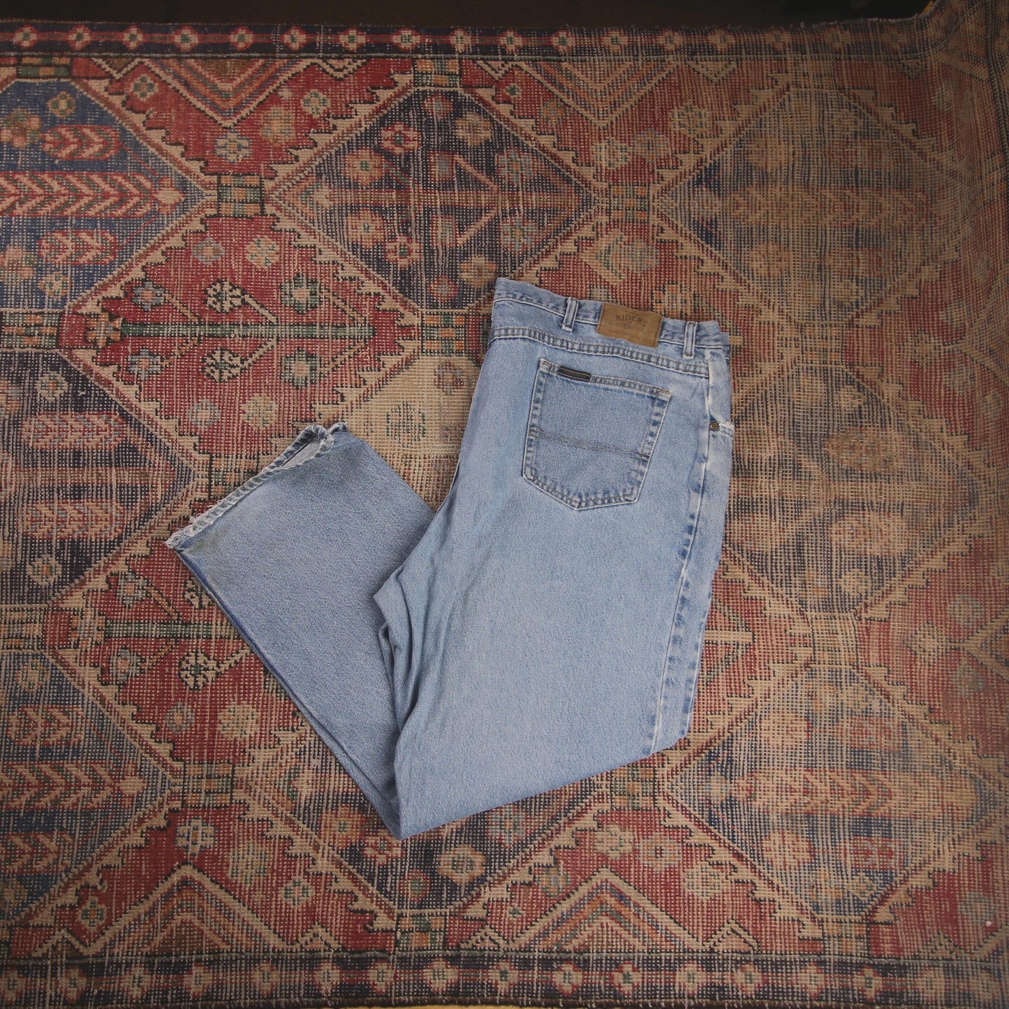 Lee W46 L29 Straight Leg Loose Fit Blue Denim Jeans