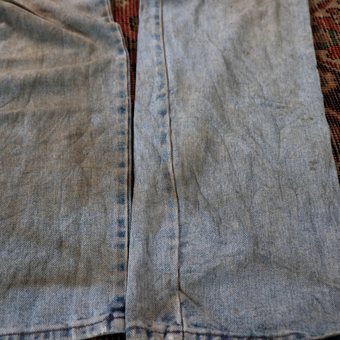 Wrangler W34 L34 Straight Leg Relaxed Fit Blue Denim Jeans