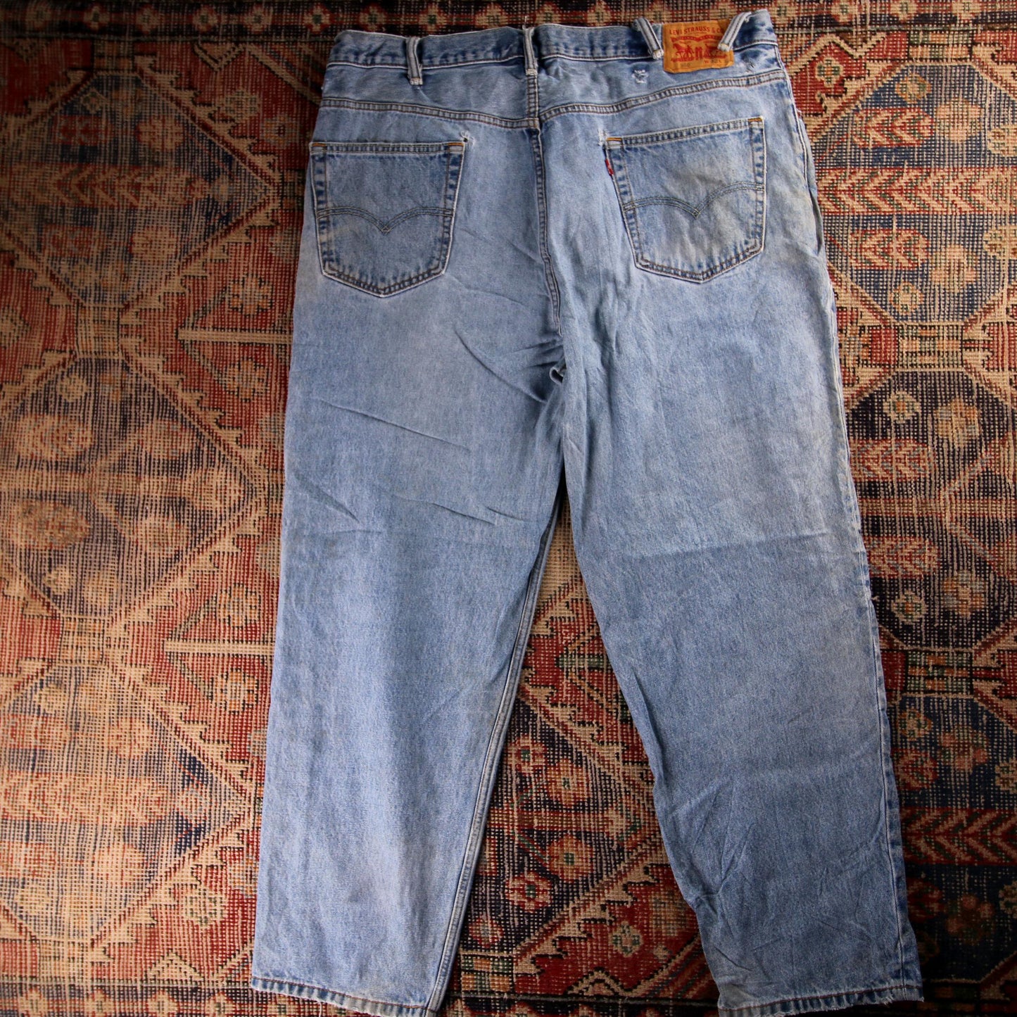 Levi's 560 W42 L30 Comfort Fit Classic Ripped Style Blue Denim Jeans